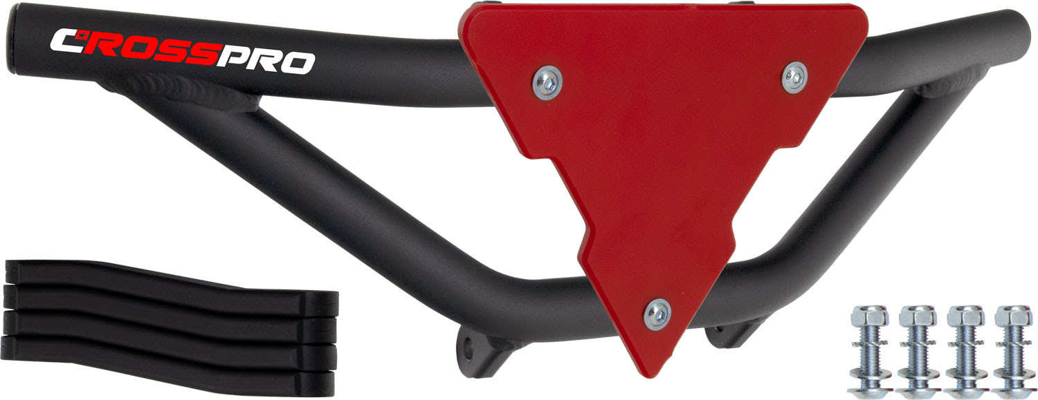 Front Bumper Gliese Textured Black Tube / Red Plate