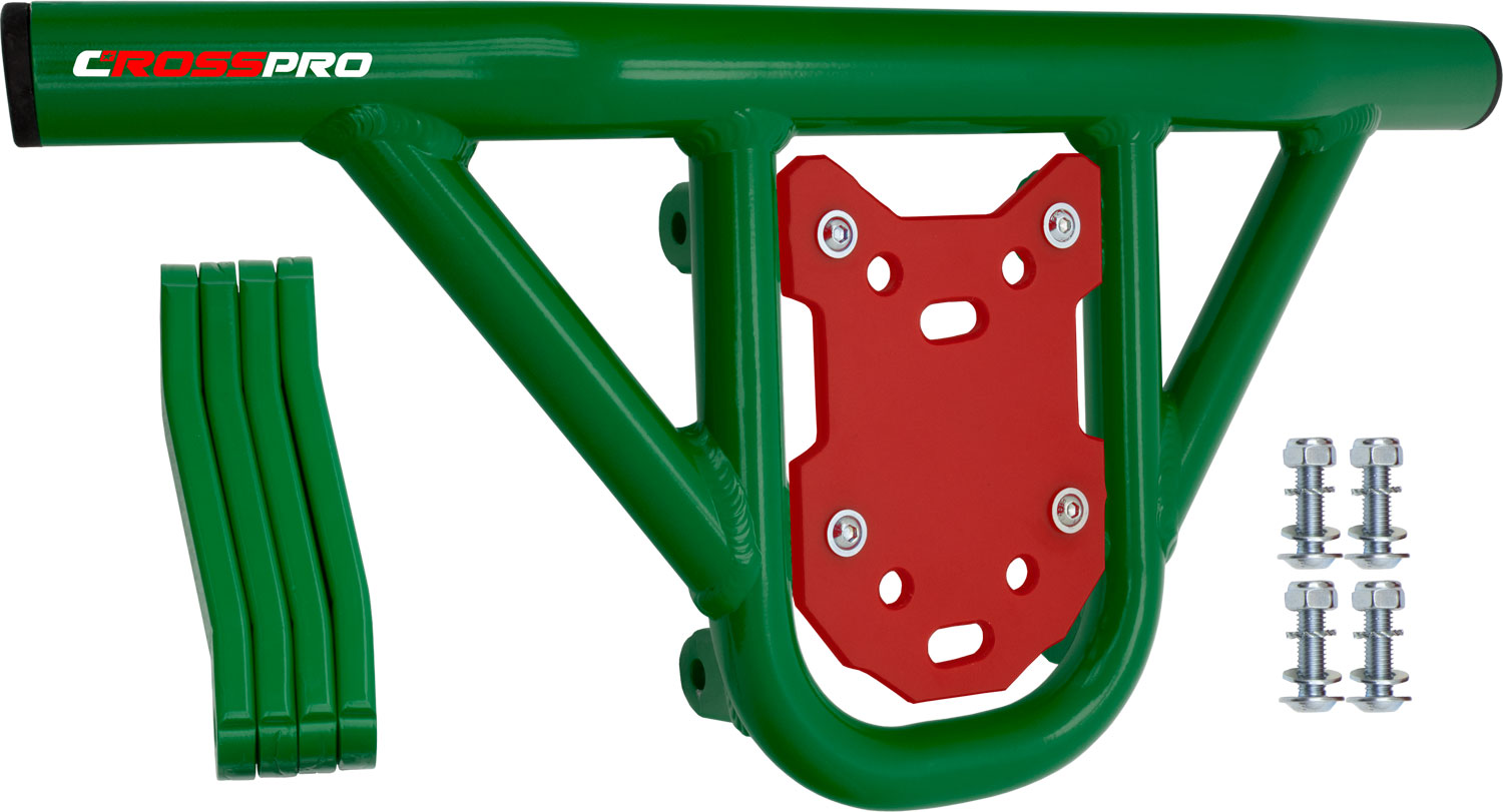 Front Bumper Hat Green Tube / Red Plate