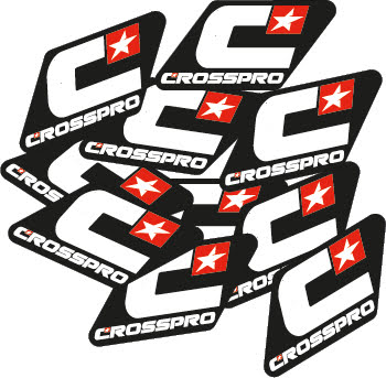 Black Stickers 58x28 CrossPro (10un)