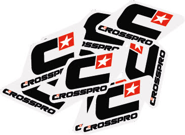 White Stickers 58x28 CrossPro (10un)