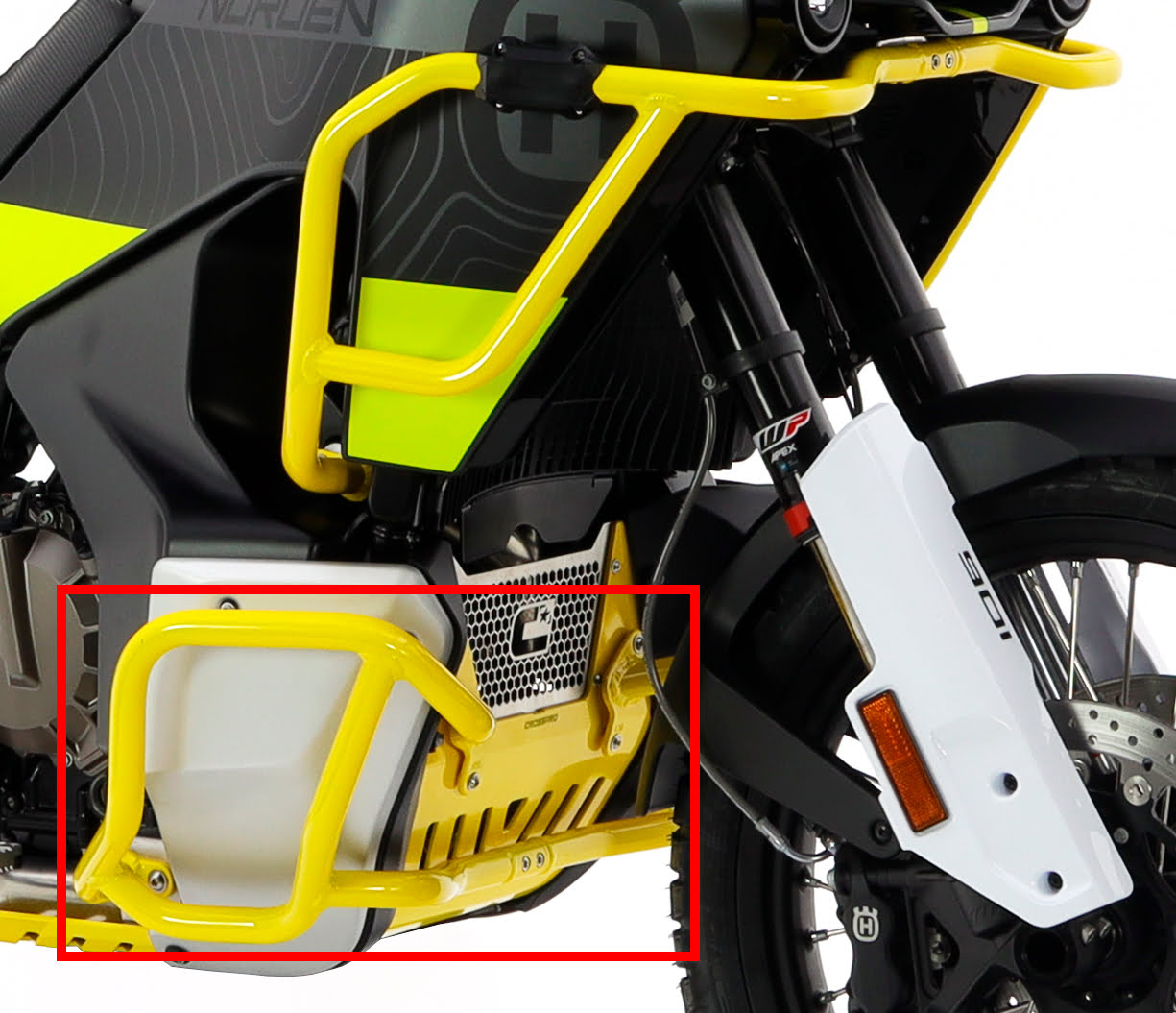 Aluminum Trail LOWER Crash Bar Yellow «LOWER-Compatible with OEM Skid Plate»