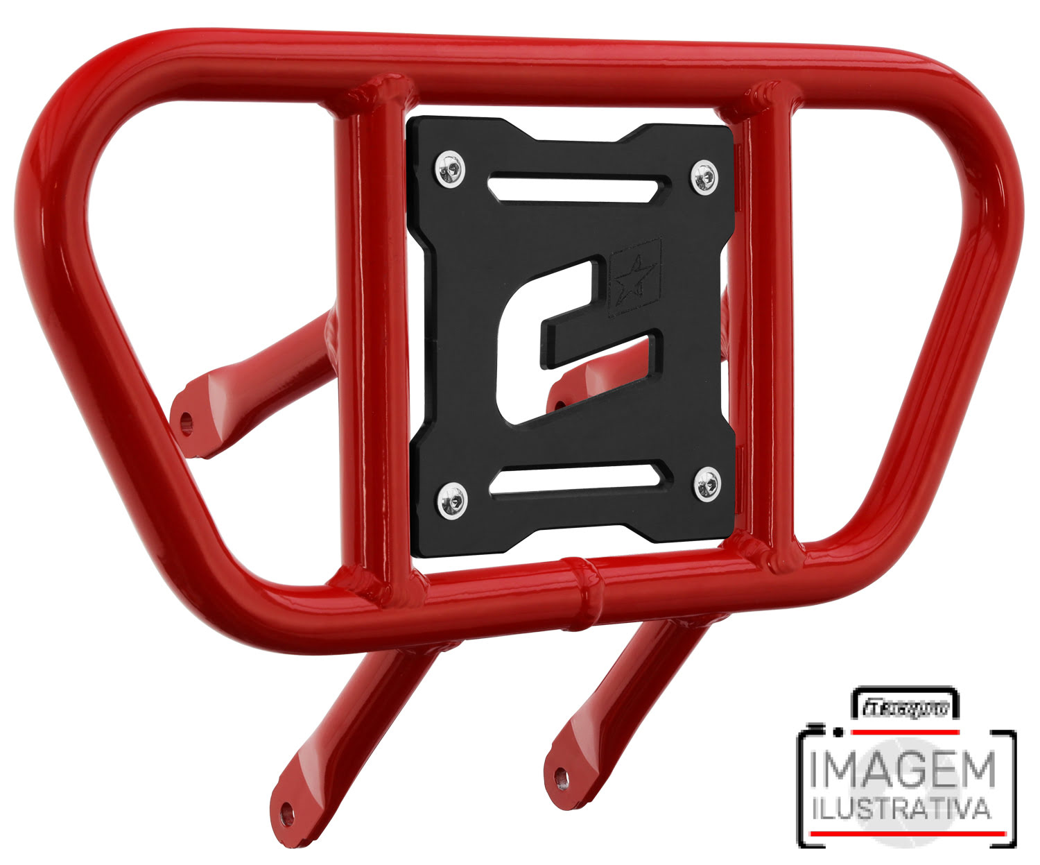 Front Bumper CR01 Red Tube / Black Plate