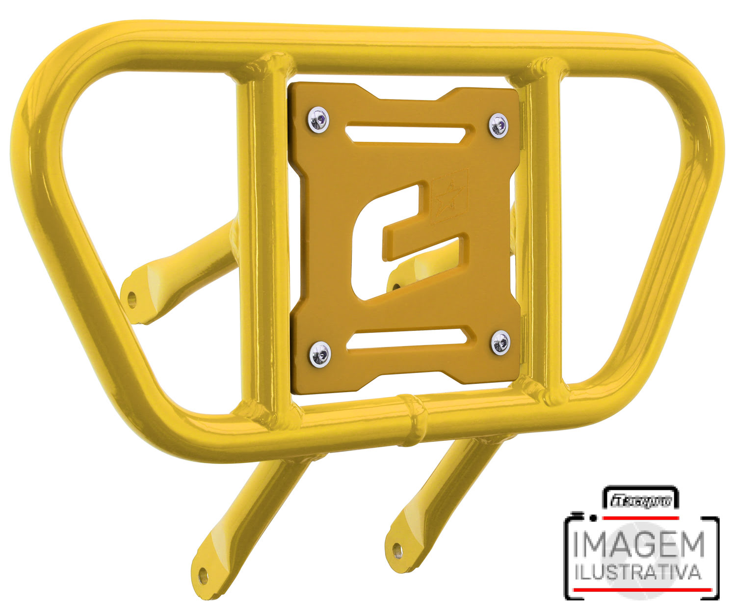 2CP229____0708.JPG - Front Bumper CR01 Yellow Tube / Yellow Plate
