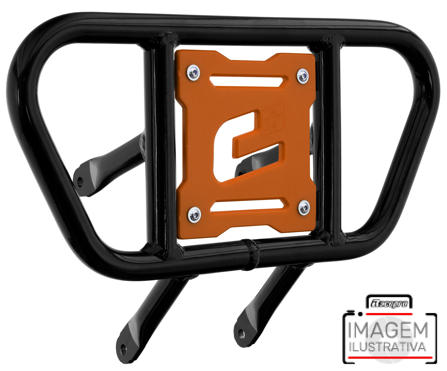 2CP229____0904.JPG - Front Bumper CR01 Black Tube / Orange Plate