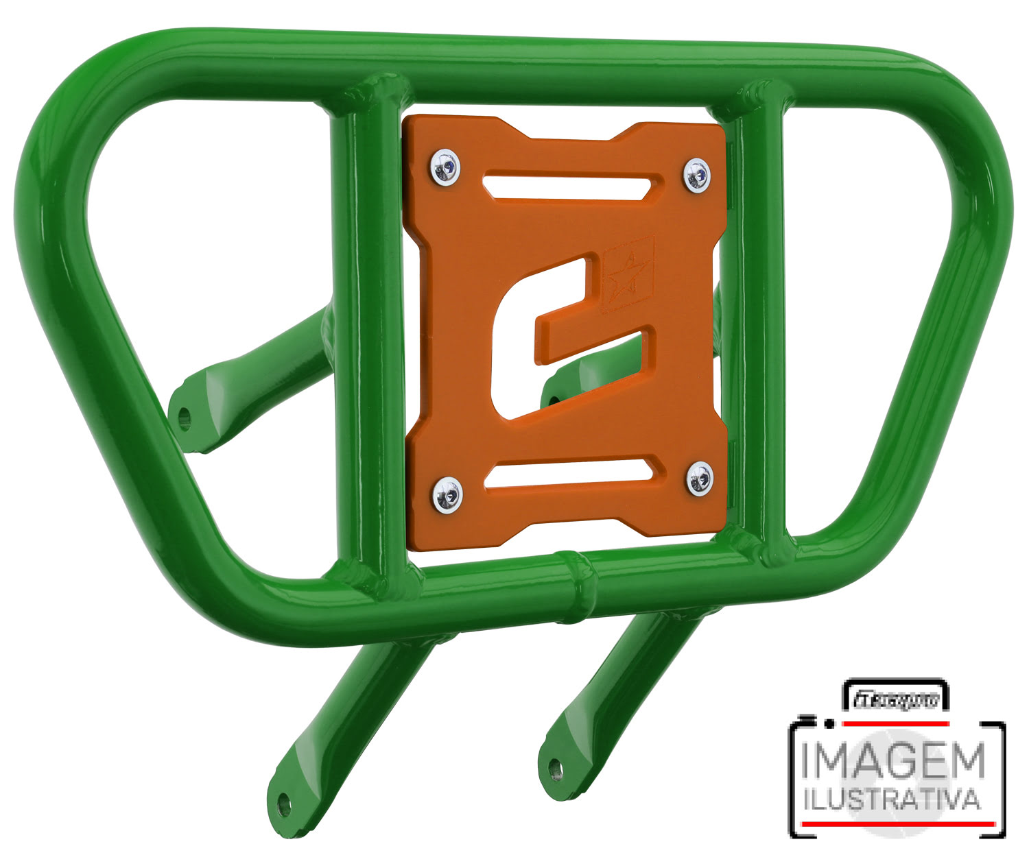 2CP229____0909.JPG - Front Bumper CR01 Green Tube / Orange Plate
