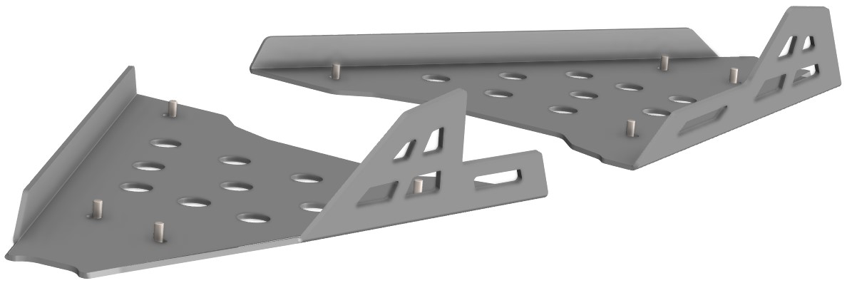 Proteção de Triangulos Frente Aluminio CROSSPRO 