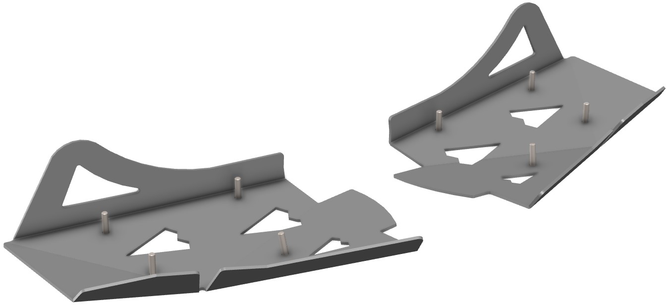 Proteção de Triangulos Trás Aluminio CROSSPRO 