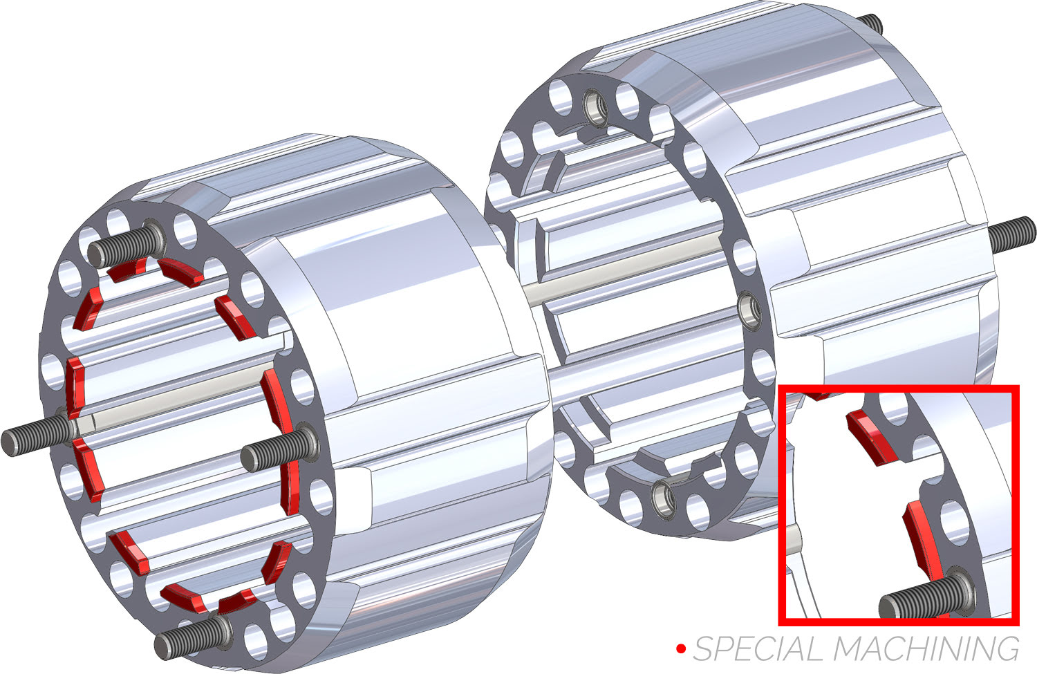 Alargadores de Roda (kit 2) Hard Racing CROSSPRO 