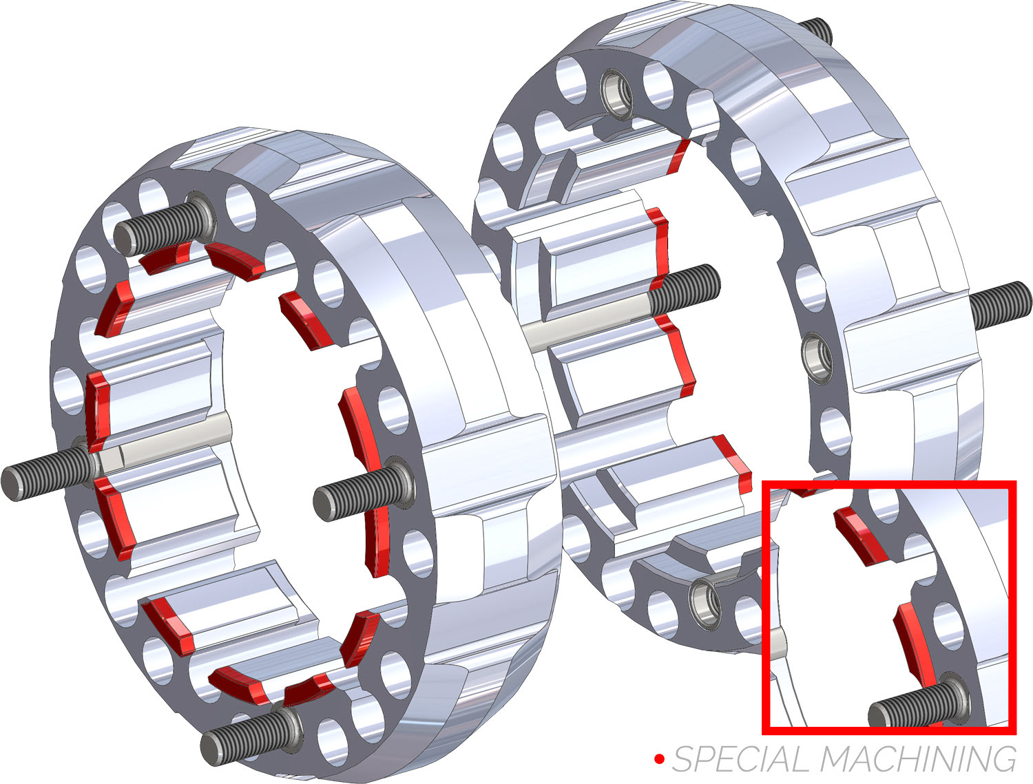 Alargadores de Roda (kit 2) Hard Racing CROSSPRO 