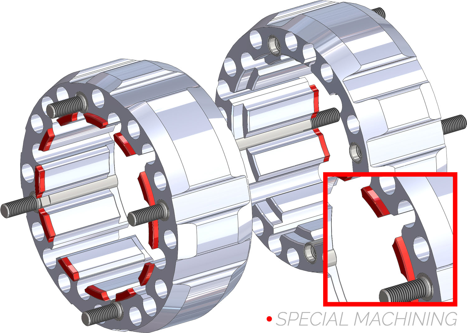 Alargadores de Roda (kit 2) Hard Racing CROSSPRO 