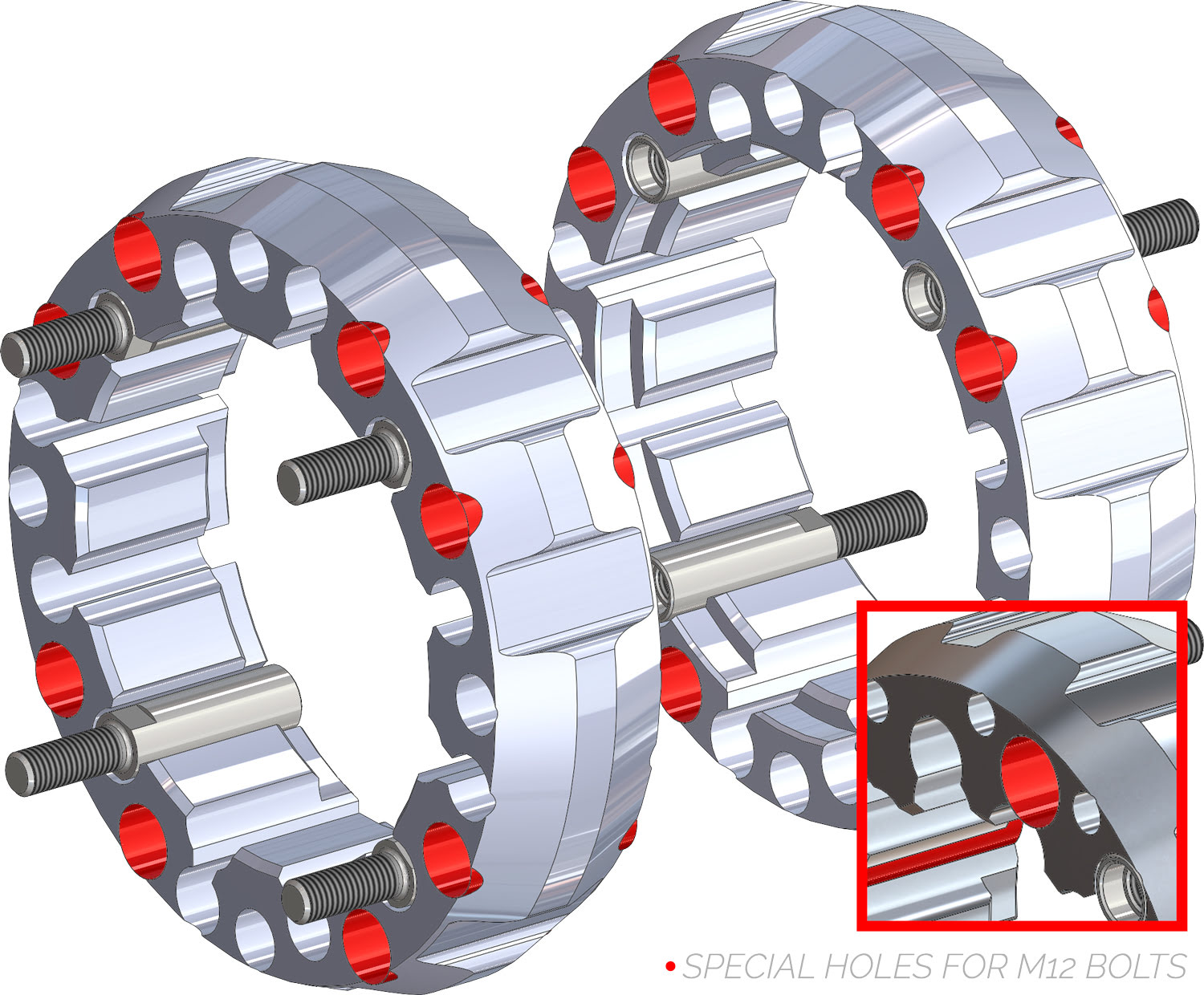 Alargadores de Roda (kit 2) Hard Racing CROSSPRO 