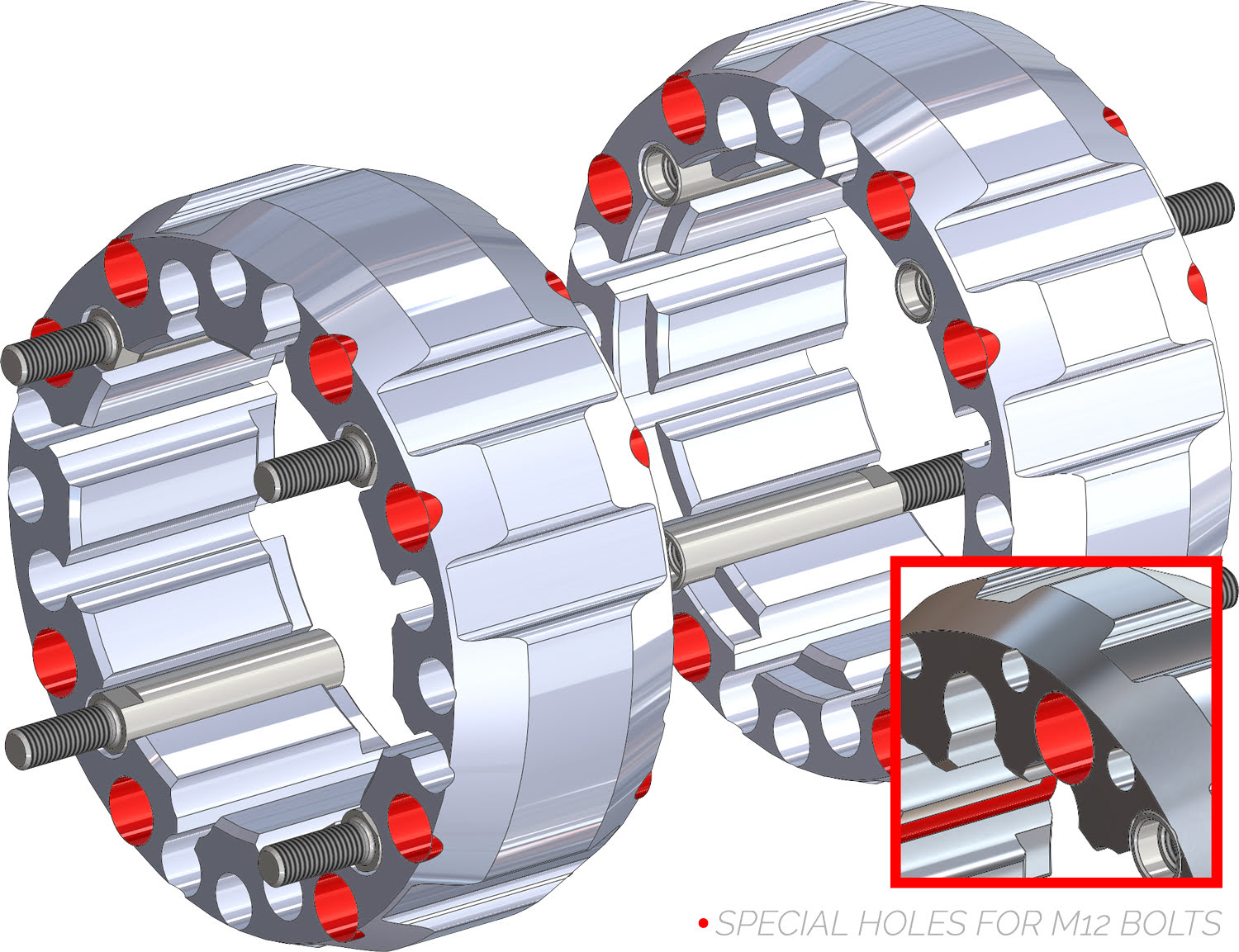 Alargadores de Roda (kit 2) Hard Racing CROSSPRO 