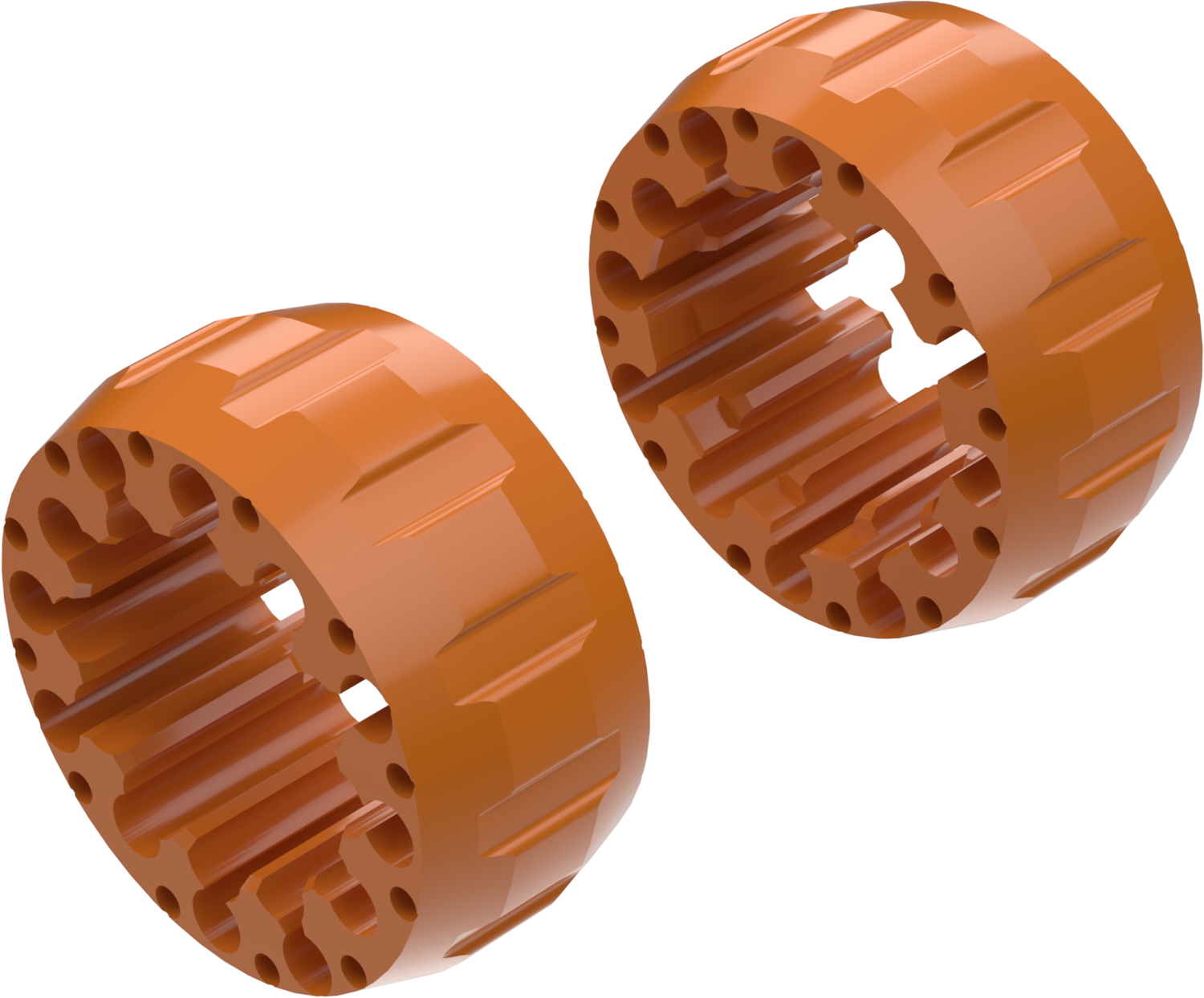 Alargadores de Roda Modelo A 65mm (Sem pernos) Laranja CROSSPRO 