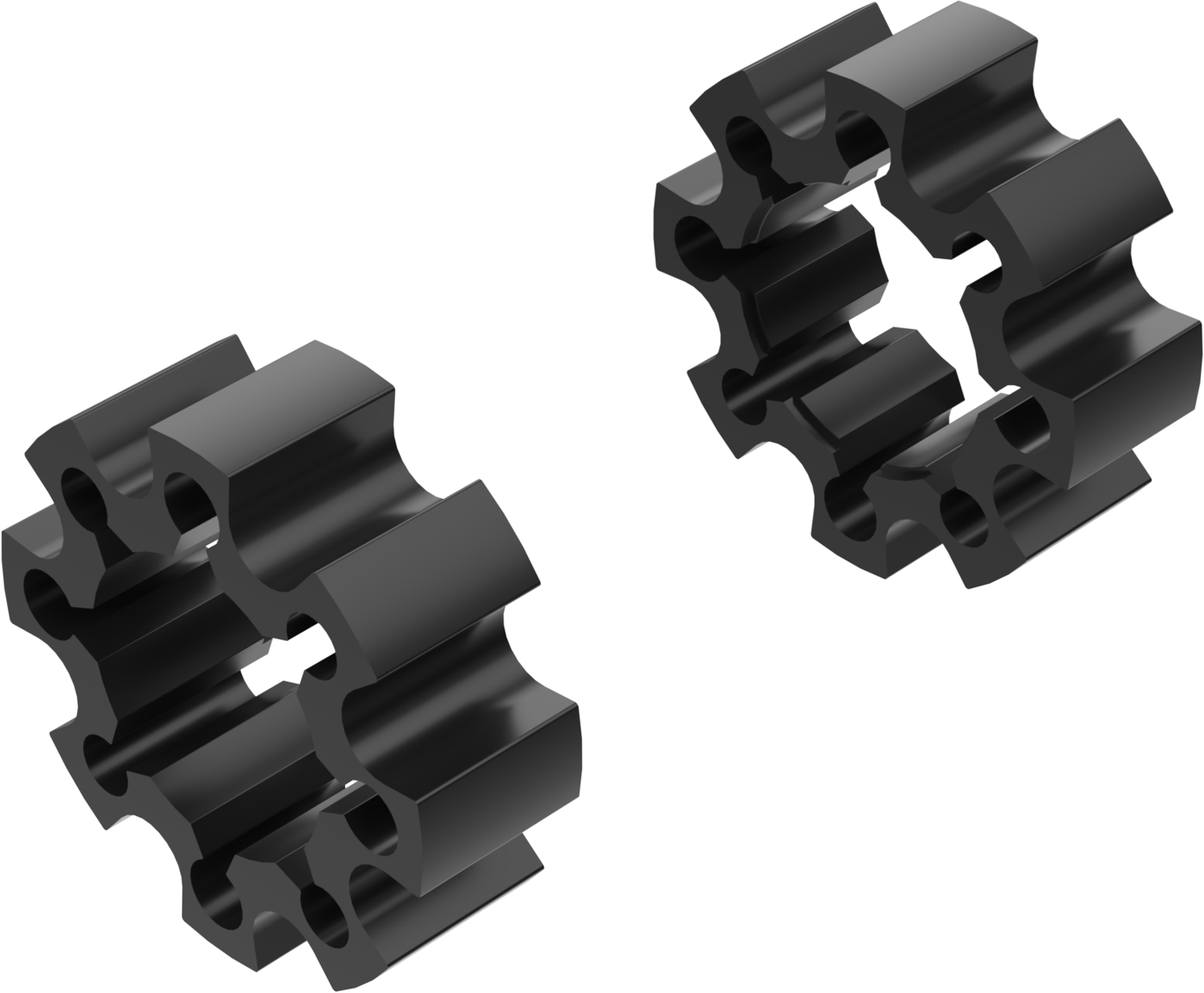 Wheel Spacers Model C 45mm (Without bolts) Black CROSSPRO 