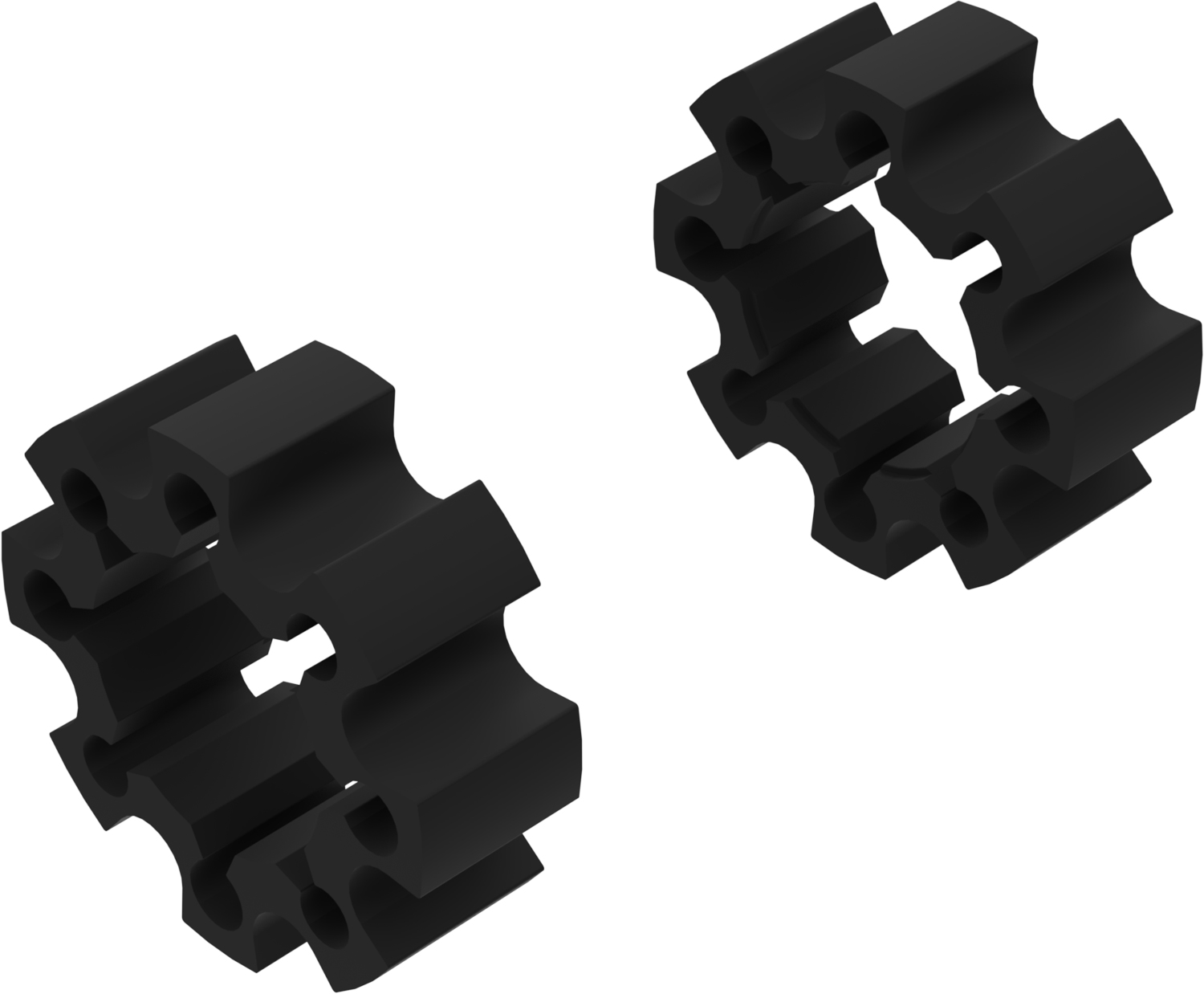 Wheel Spacers Model C 45mm (Without bolts) Textured Black CROSSPRO 
