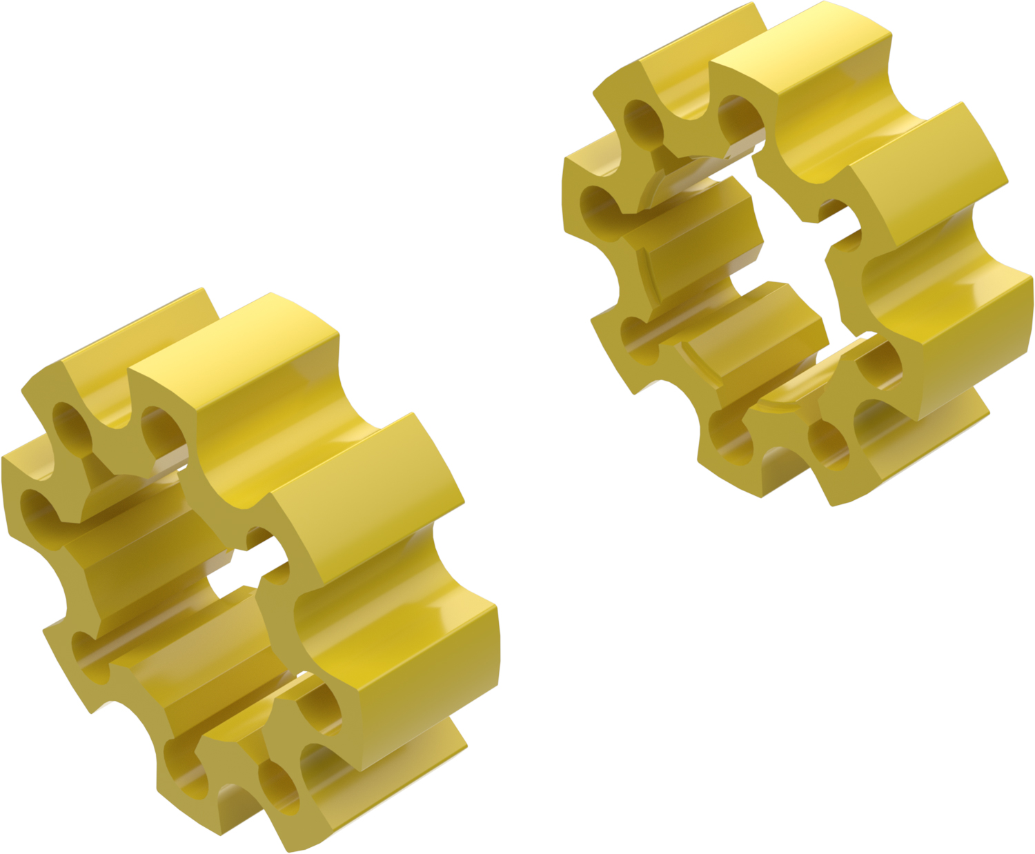 Wheel Spacers Model C 45mm (Without bolts) Yellow CROSSPRO 