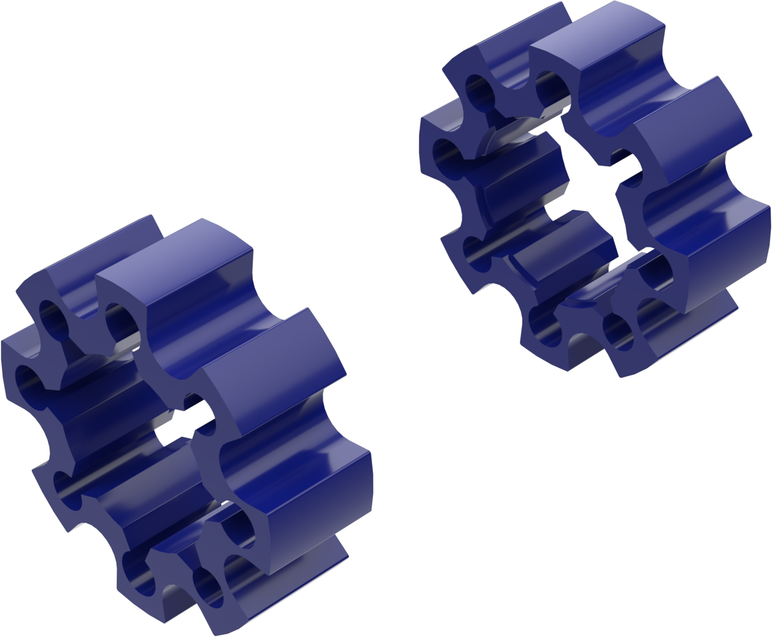 Alargadores de Roda Modelo C 45mm (Sem pernos) Azul CROSSPRO 