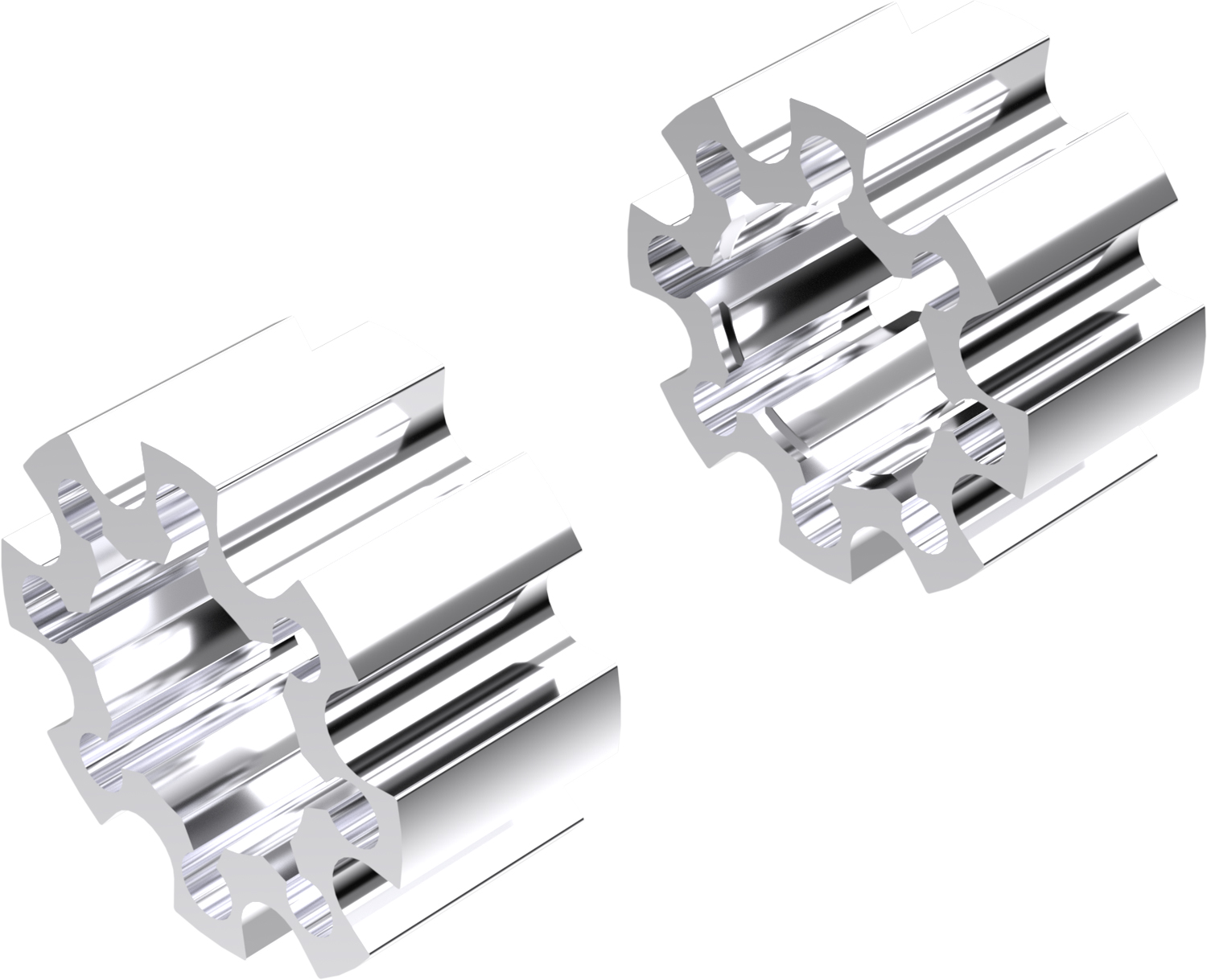 Wheel Spacers Model C 65mm (Without bolts) Polish CROSSPRO 