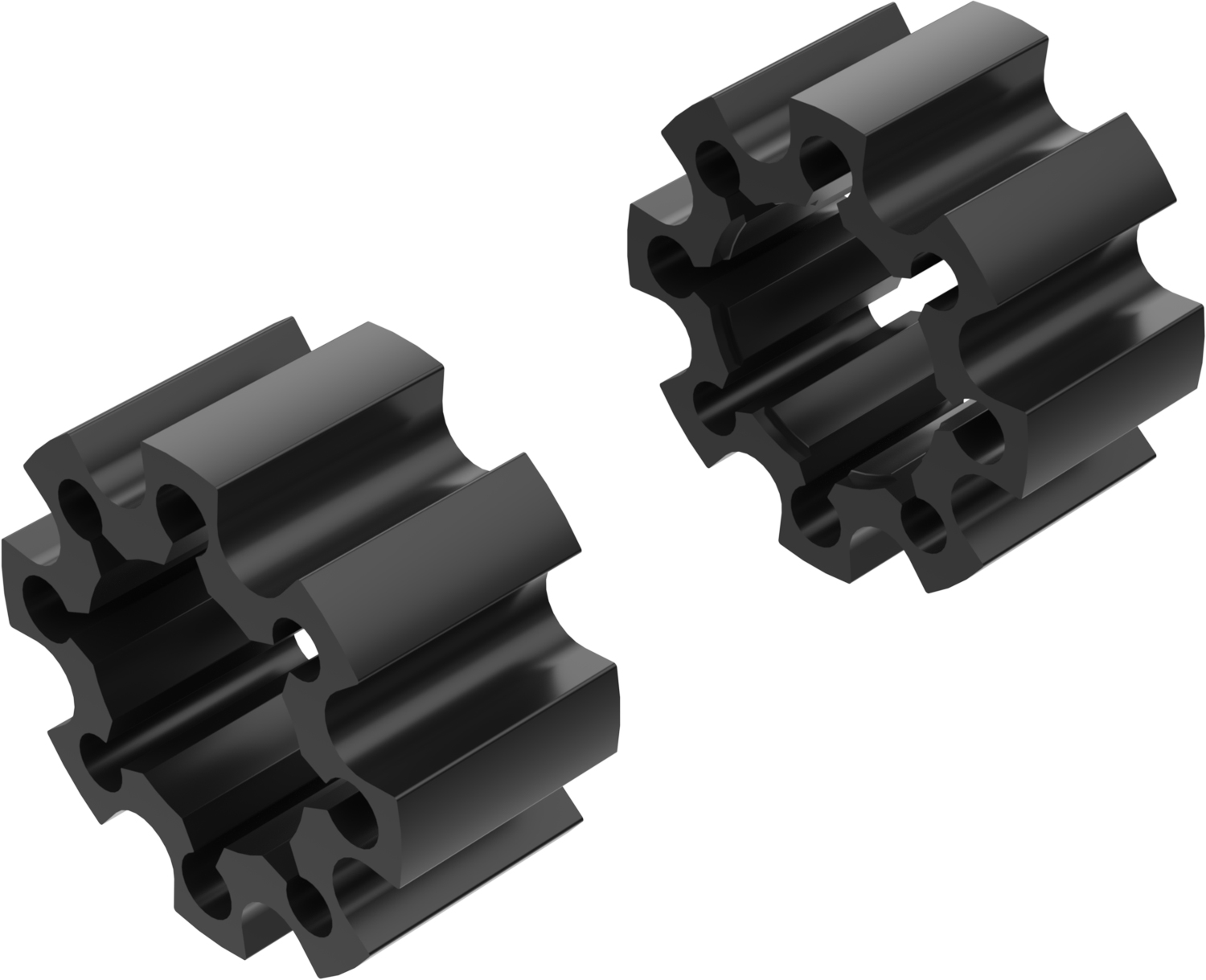 Wheel Spacers Model C 65mm (Without bolts) Black CROSSPRO 
