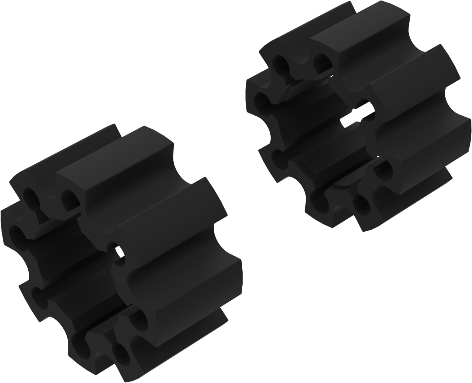 Alargadores de Roda Modelo C 65mm (Sem pernos) Preto Textura CROSSPRO 