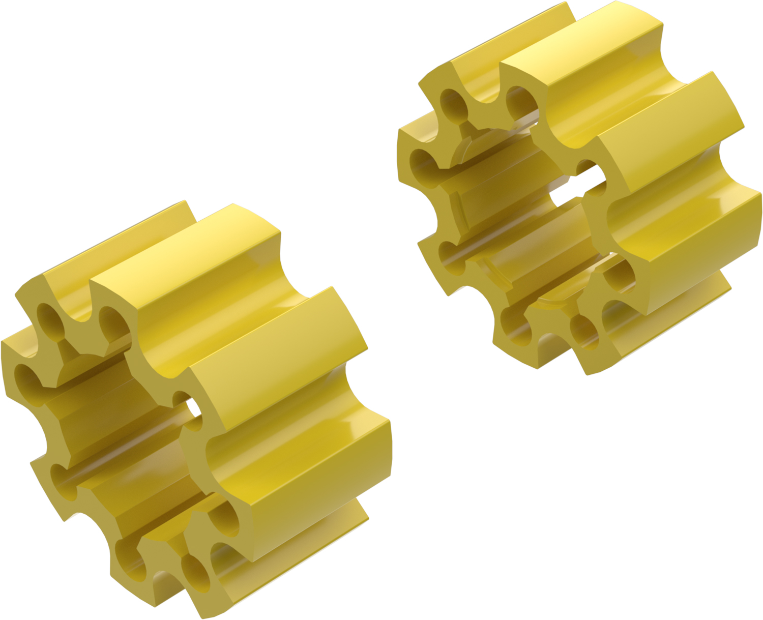Wheel Spacers Model C 65mm (Without bolts) Yellow CROSSPRO 