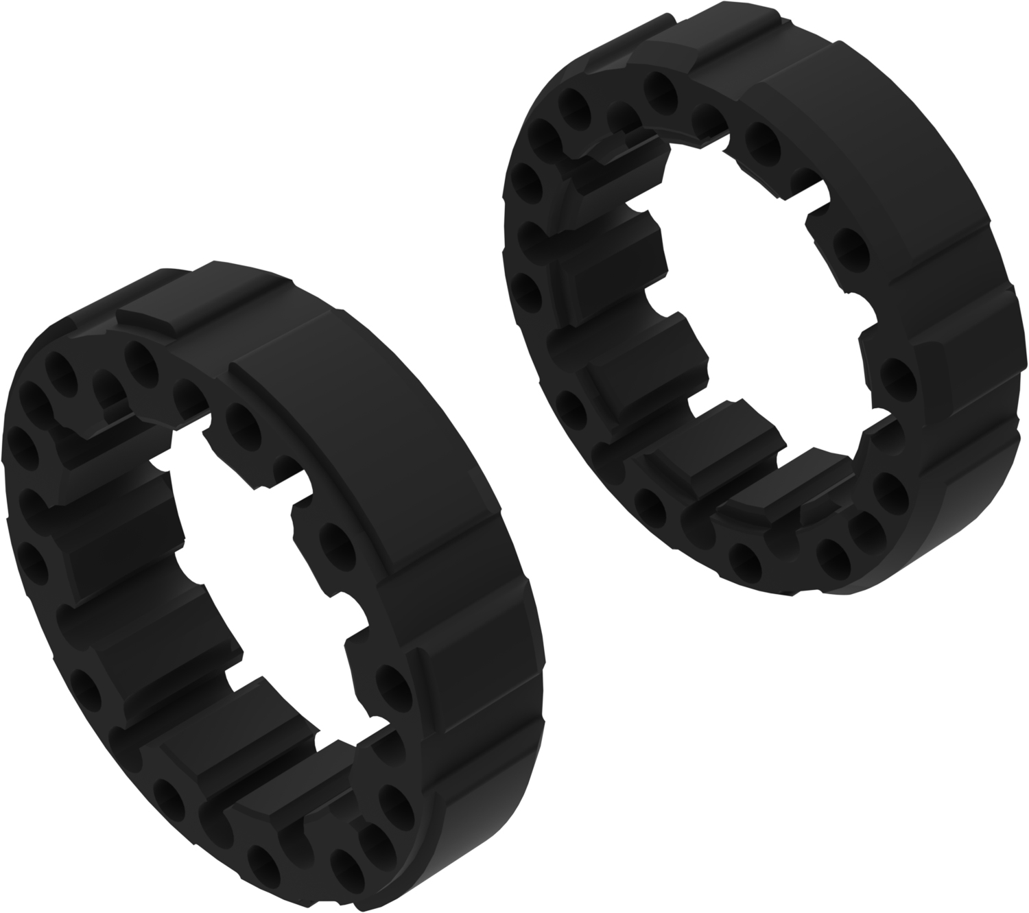 Wheel Spacers Model D 45mm (Without bolts) Textured Black CROSSPRO 