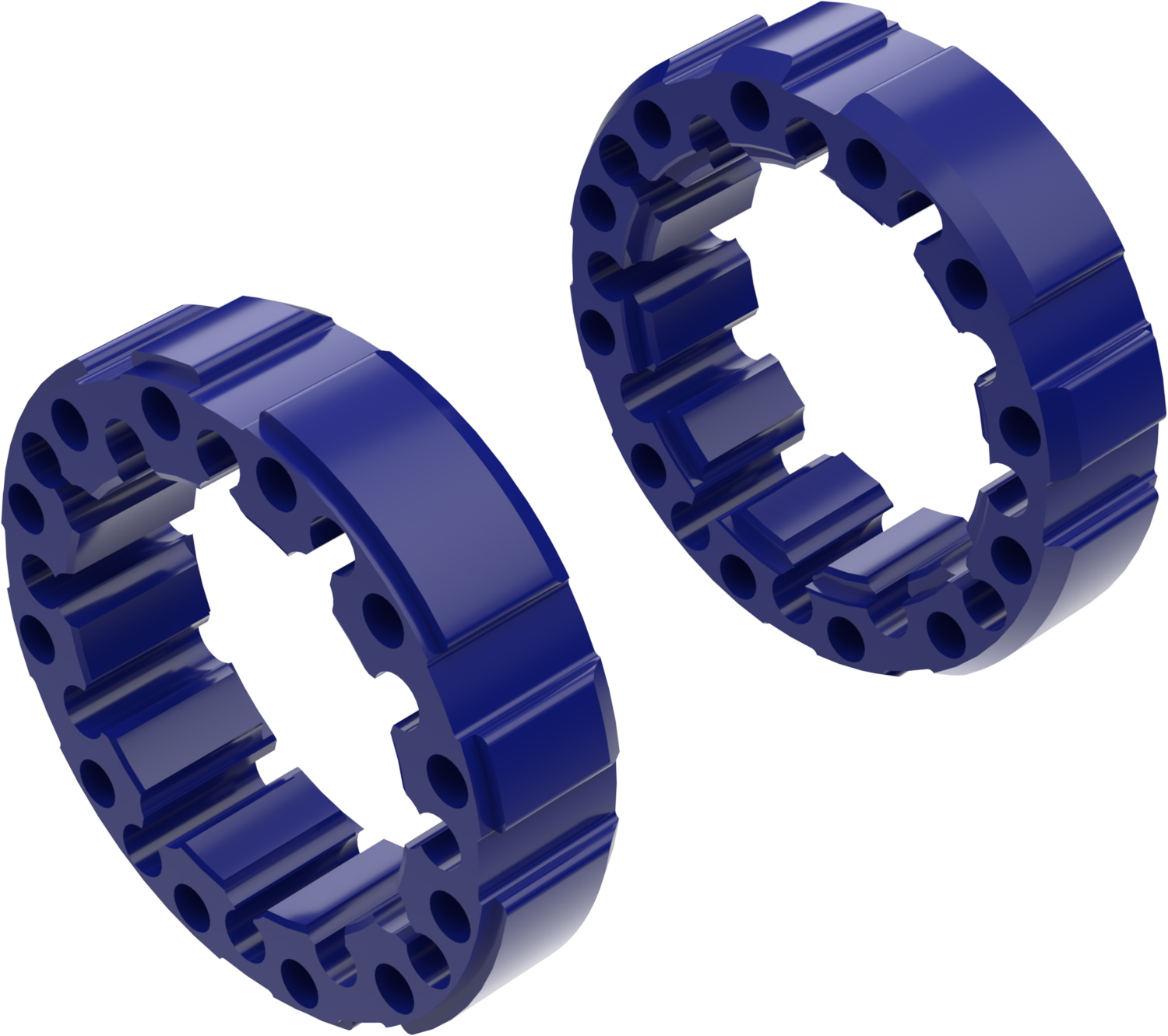 Wheel Spacers Model D 45mm (Without bolts) Blue CROSSPRO 