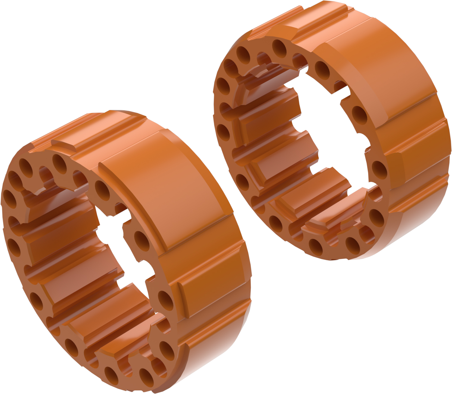 Wheel Spacers Model D 65mm (Without bolts) Orange CROSSPRO 
