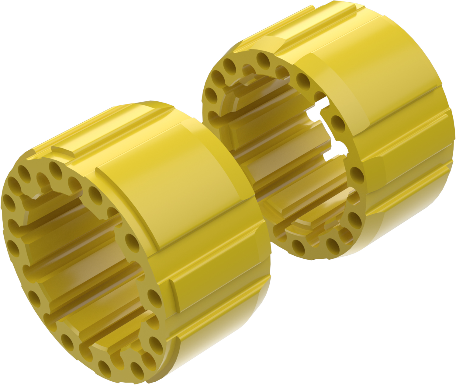 Wheel Spacers Model D 100mm (Without bolts) Yellow CROSSPRO 