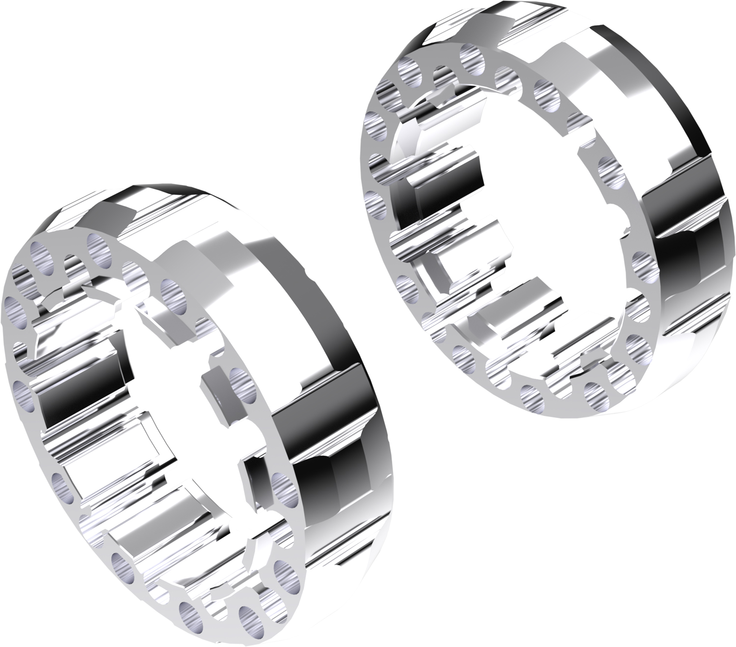 Wheel Spacers Model G 45mm (Without bolts) Polish CROSSPRO 