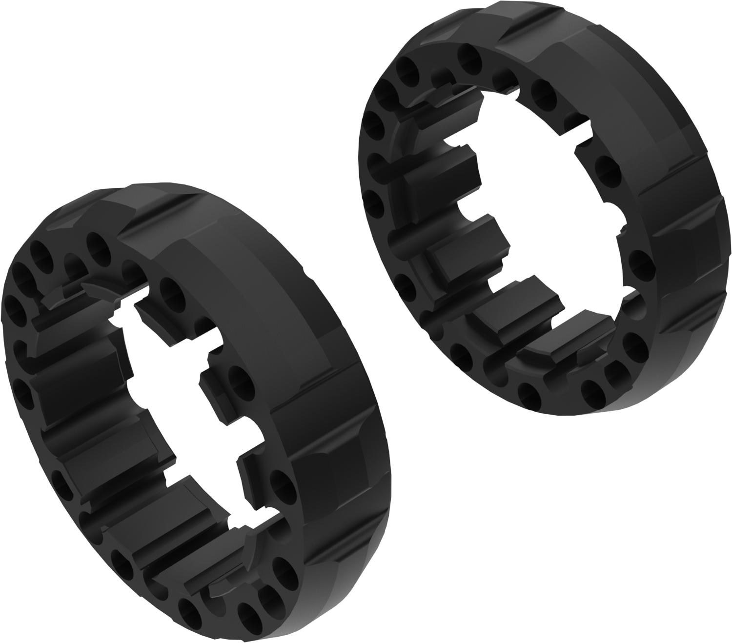 Alargadores de Roda Modelo G 45mm (Sem pernos) Preto Textura CROSSPRO 