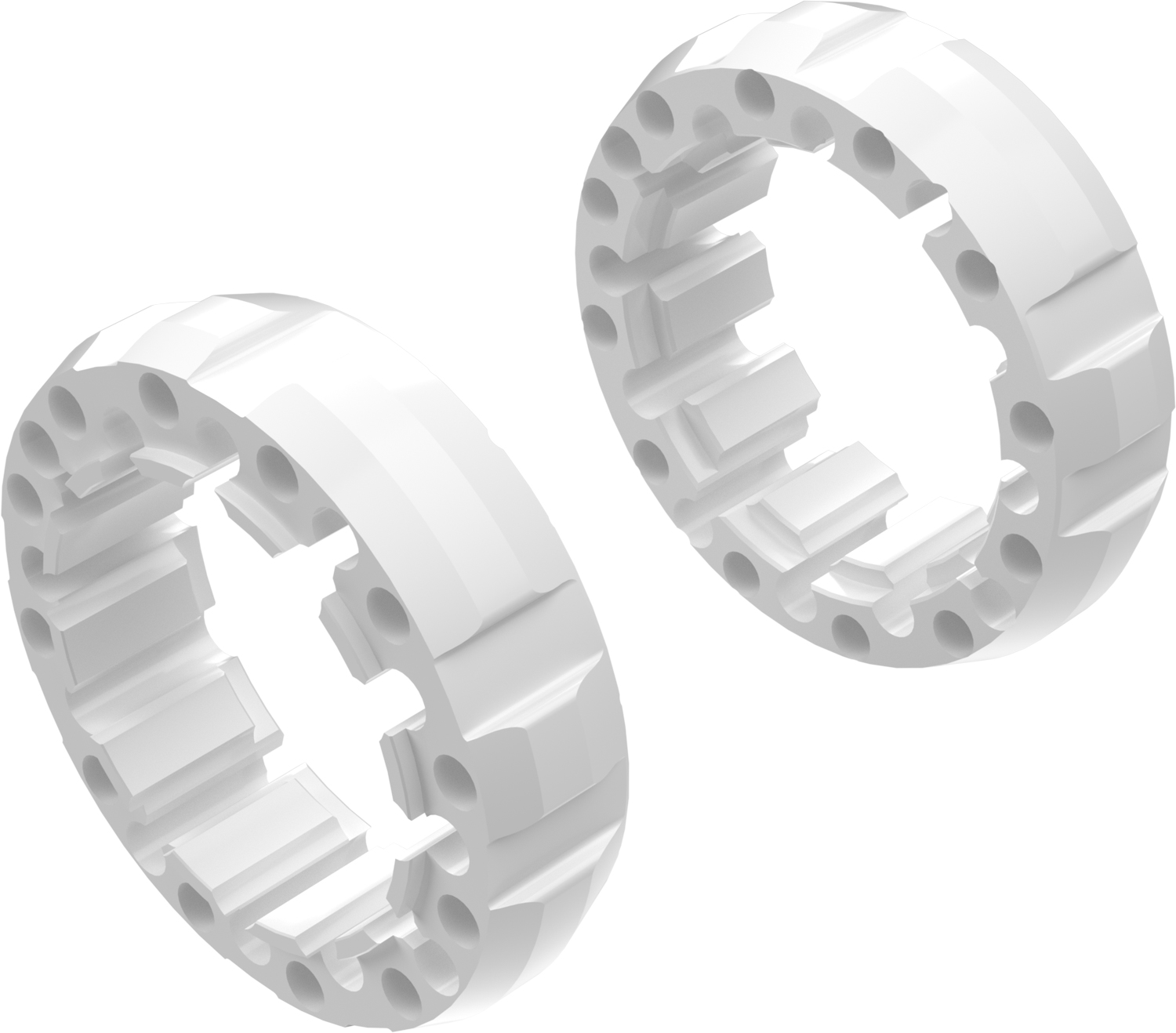 Wheel Spacers Model G 45mm (Without bolts) White CROSSPRO 