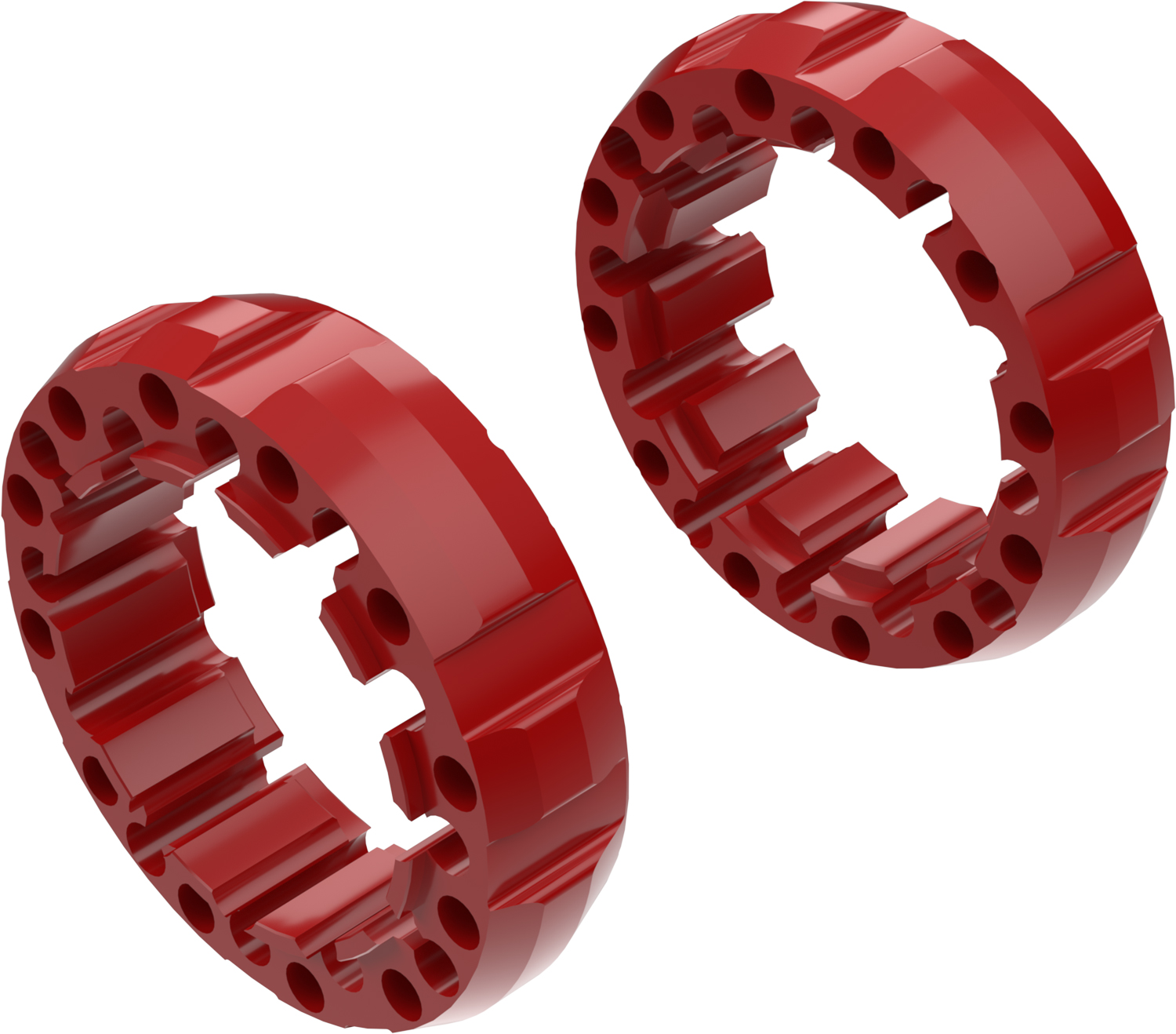 Wheel Spacers Model G 45mm (Without bolts) Red CROSSPRO 