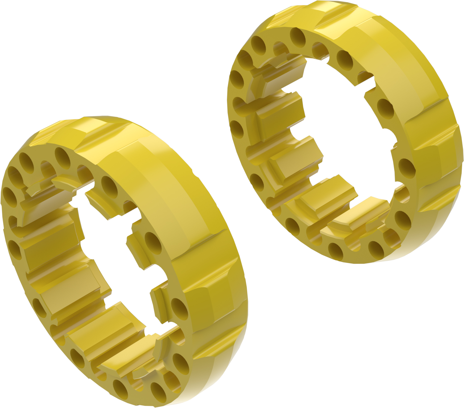 Wheel Spacers Model G 45mm (Without bolts) Yellow CROSSPRO 