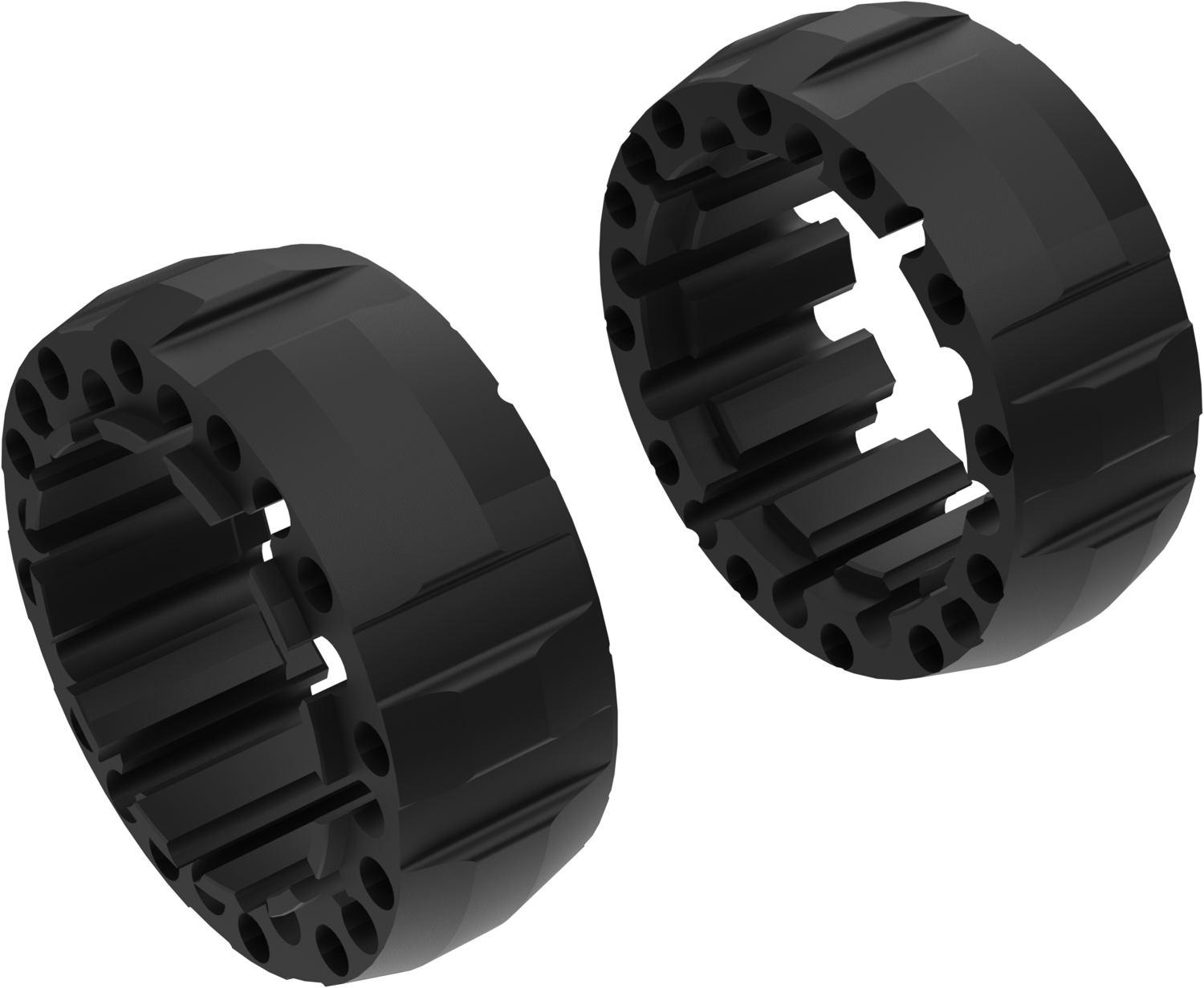 Wheel Spacers Model G 65mm (Without bolts) Textured Black CROSSPRO 