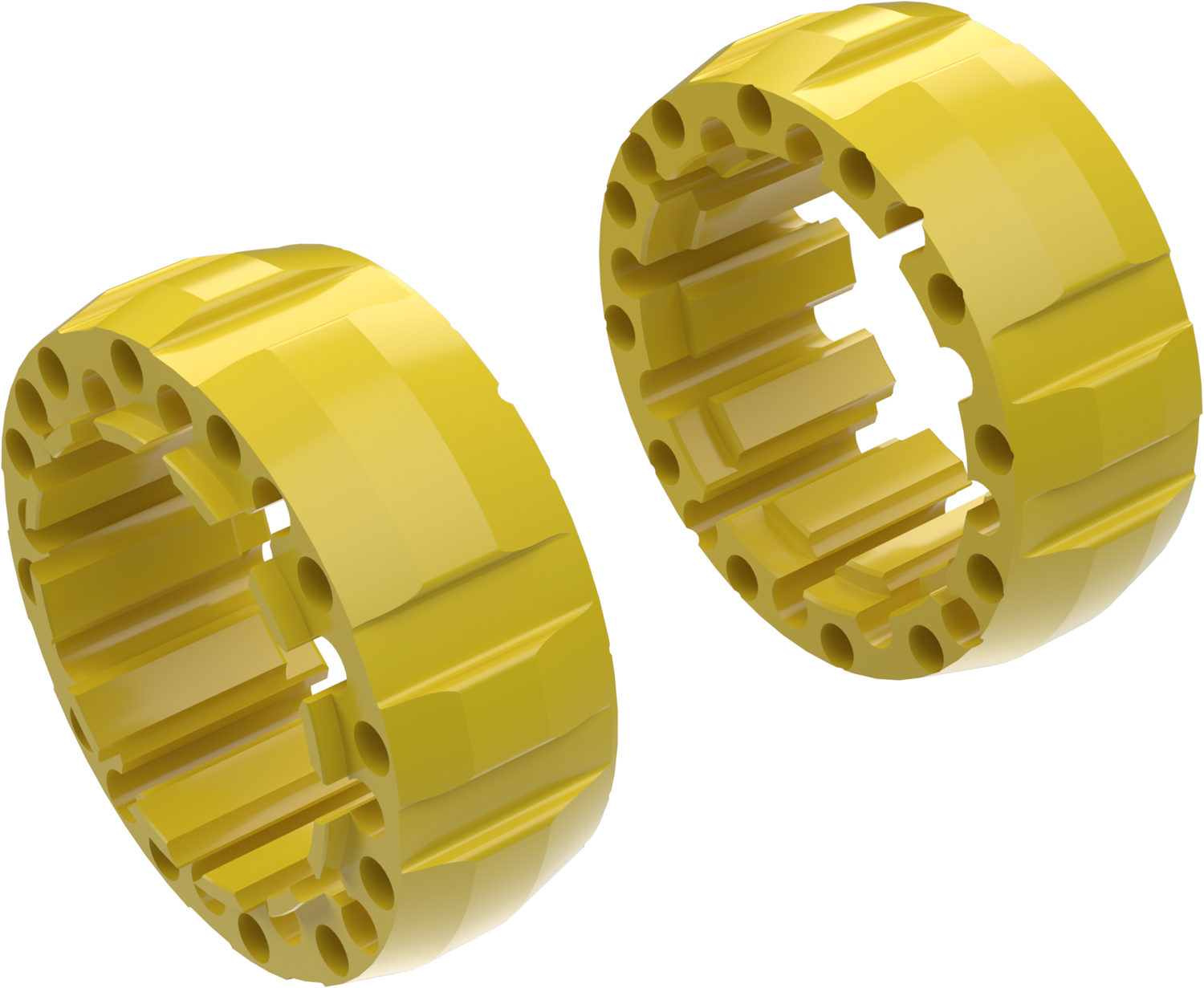 Wheel Spacers Model G 65mm (Without bolts) Yellow CROSSPRO 