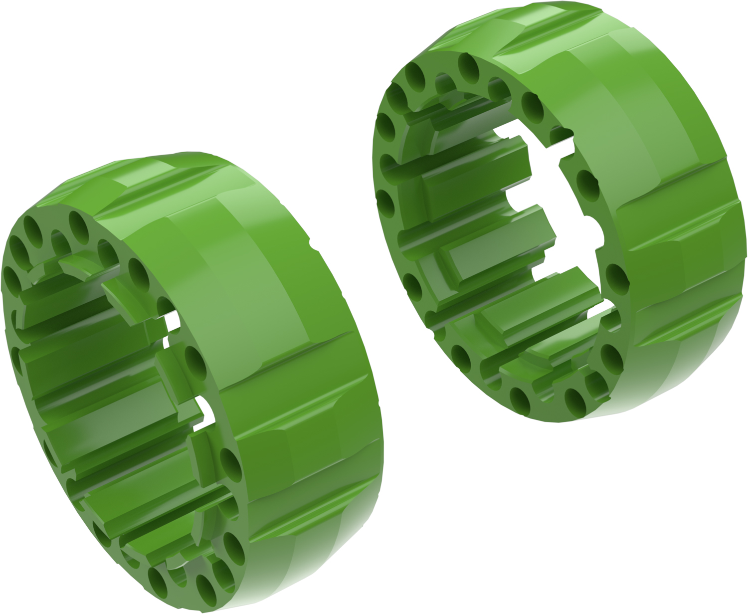 Wheel Spacers Model G 65mm (Without bolts) Green CROSSPRO 