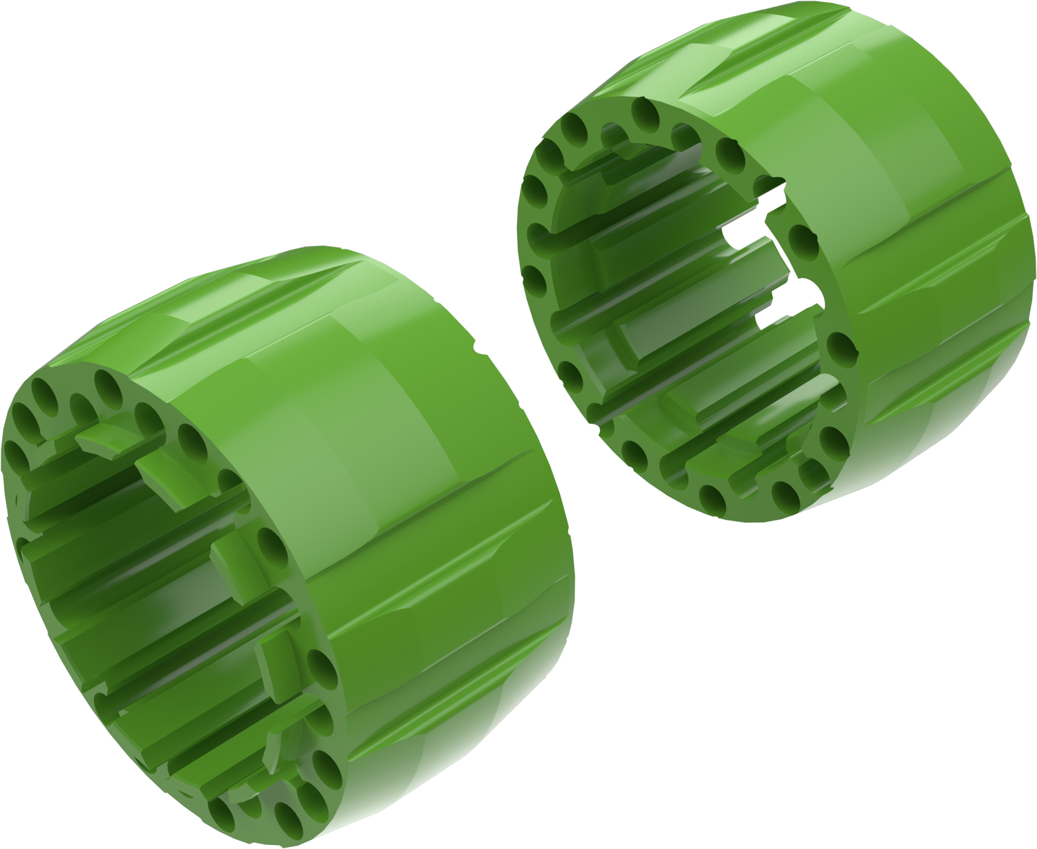 Wheel Spacers Model G 100mm (Without bolts) Green CROSSPRO 