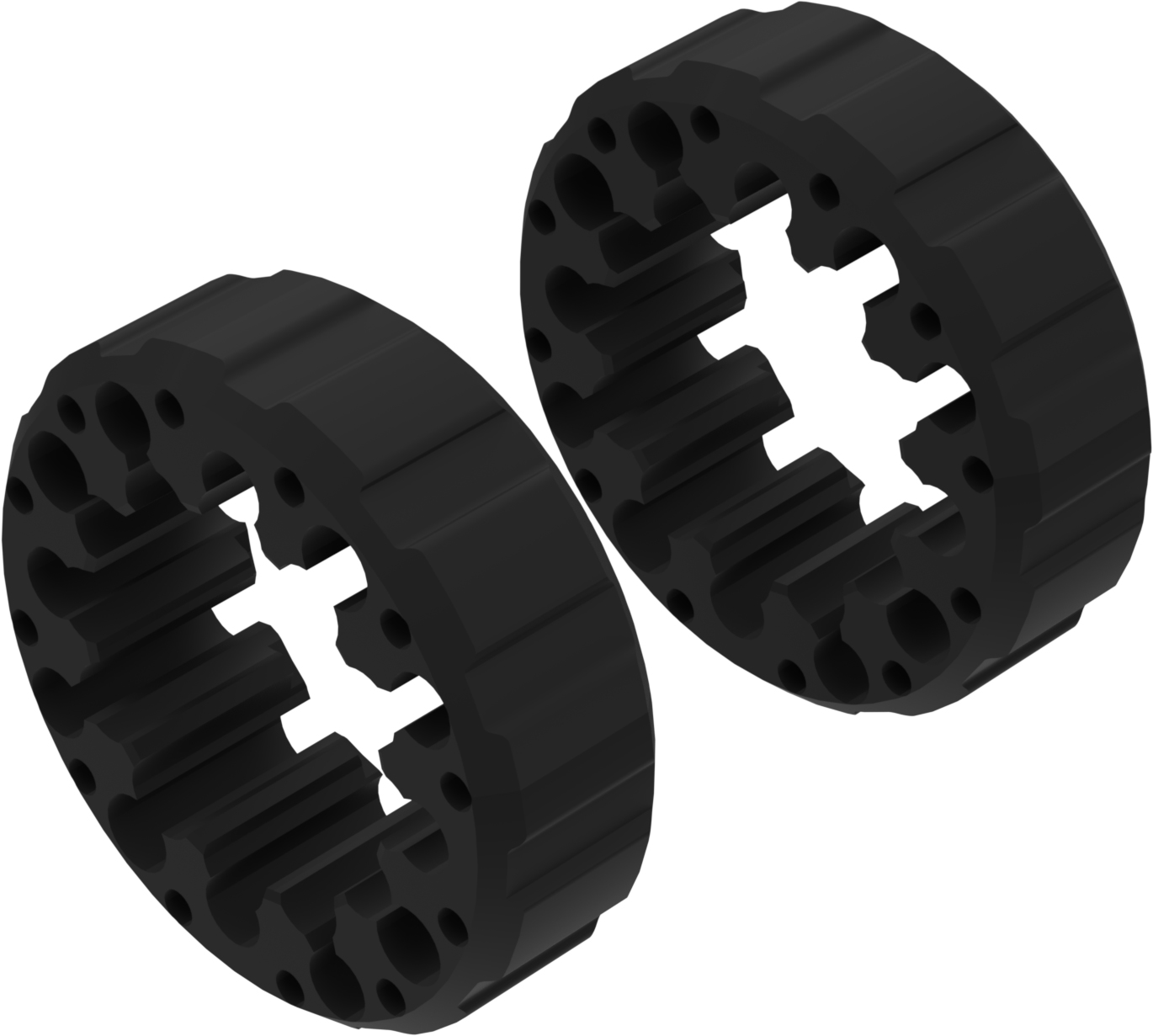 Alargadores de Roda Modelo I 45mm (Sem pernos) Preto Textura CROSSPRO 