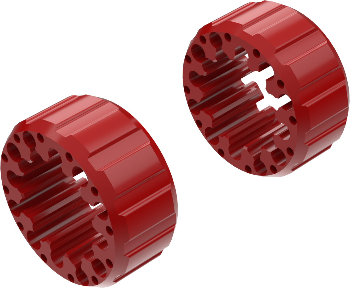 Alargadores de Roda Modelo I 65mm (Sem pernos) Vermelho CROSSPRO 