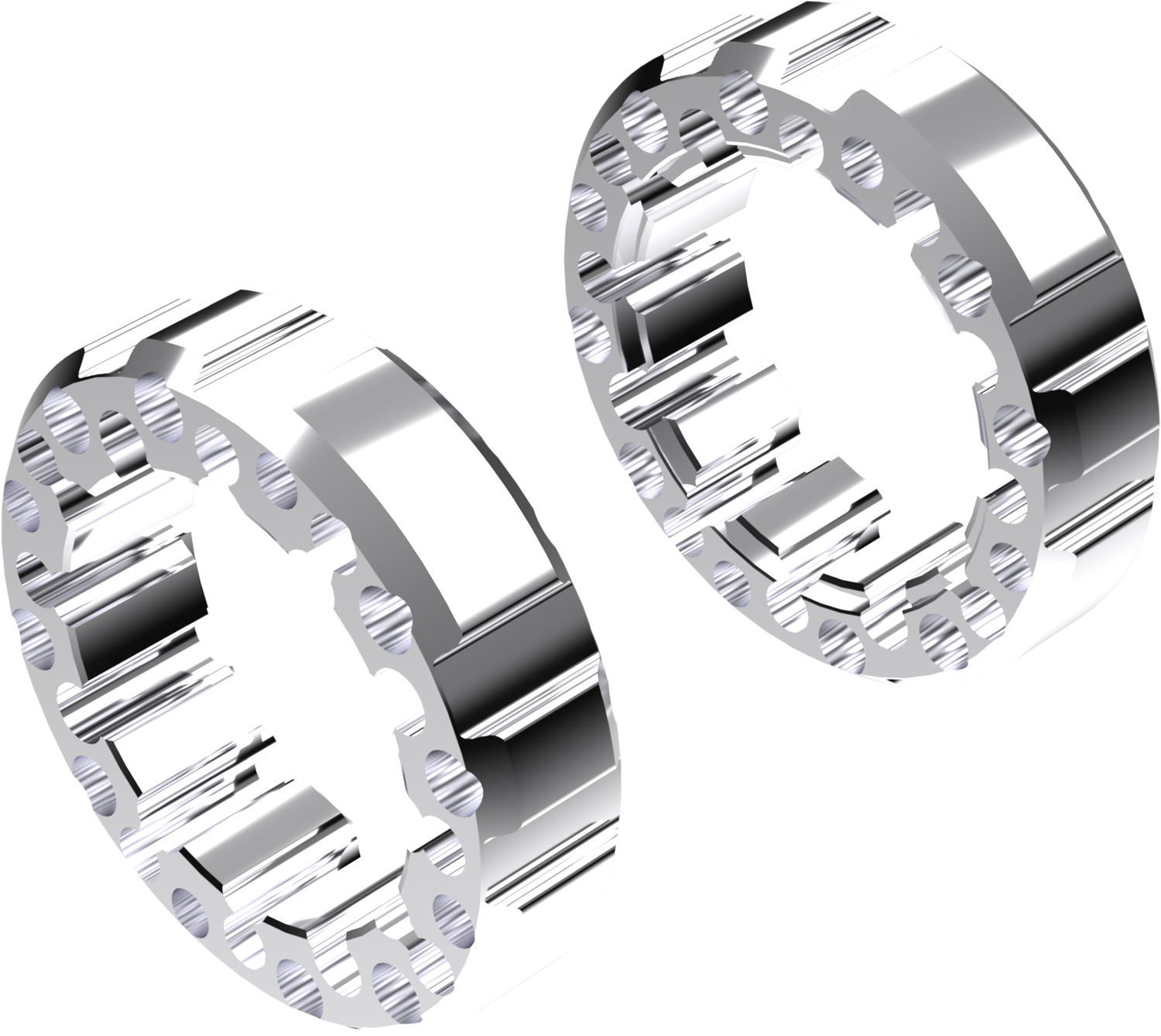 Alargadores de Roda Modelo J 45mm (Sem pernos) Polido CROSSPRO 