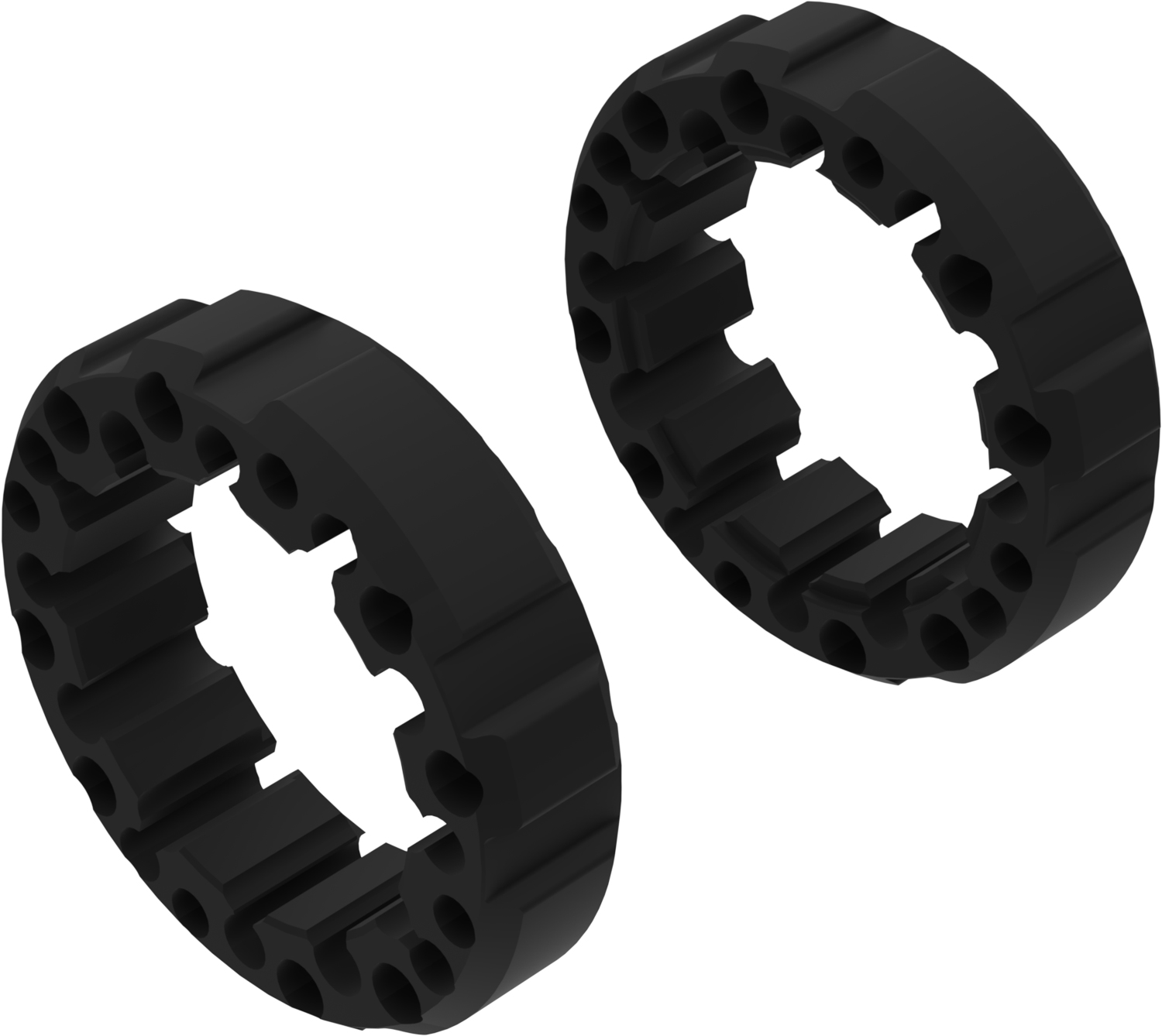 Wheel Spacers Model J 45mm (Without bolts) Textured Black CROSSPRO 