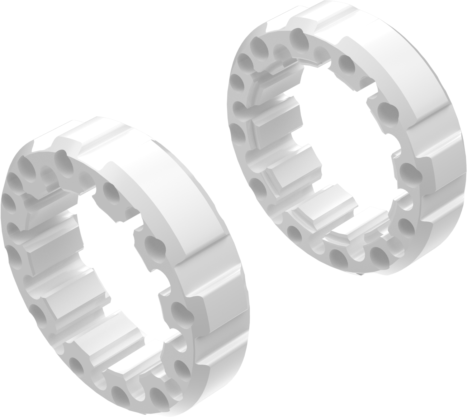Wheel Spacers Model J 45mm (Without bolts) White CROSSPRO 
