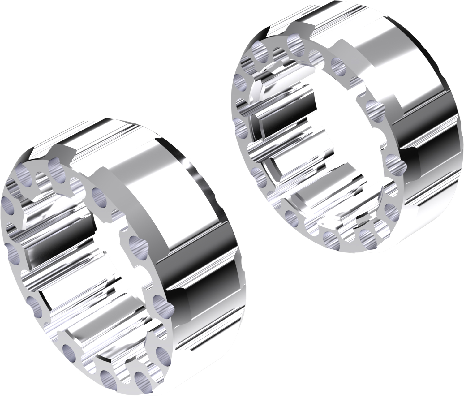 Alargadores de Roda Modelo J 65mm (Sem pernos) Polido CROSSPRO 