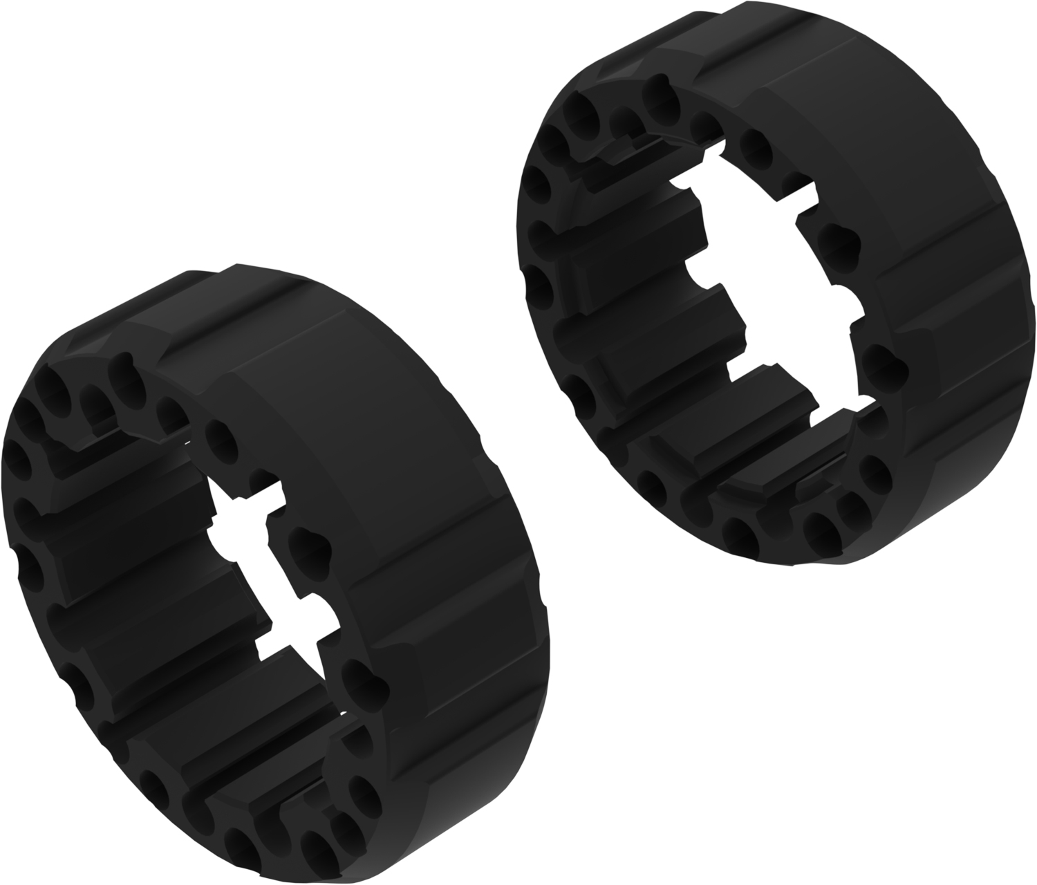 Wheel Spacers Model J 65mm (Without bolts) Textured Black CROSSPRO 