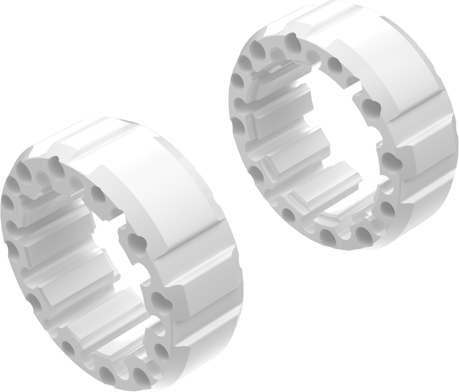 Wheel Spacers Model J 65mm (Without bolts) White CROSSPRO 
