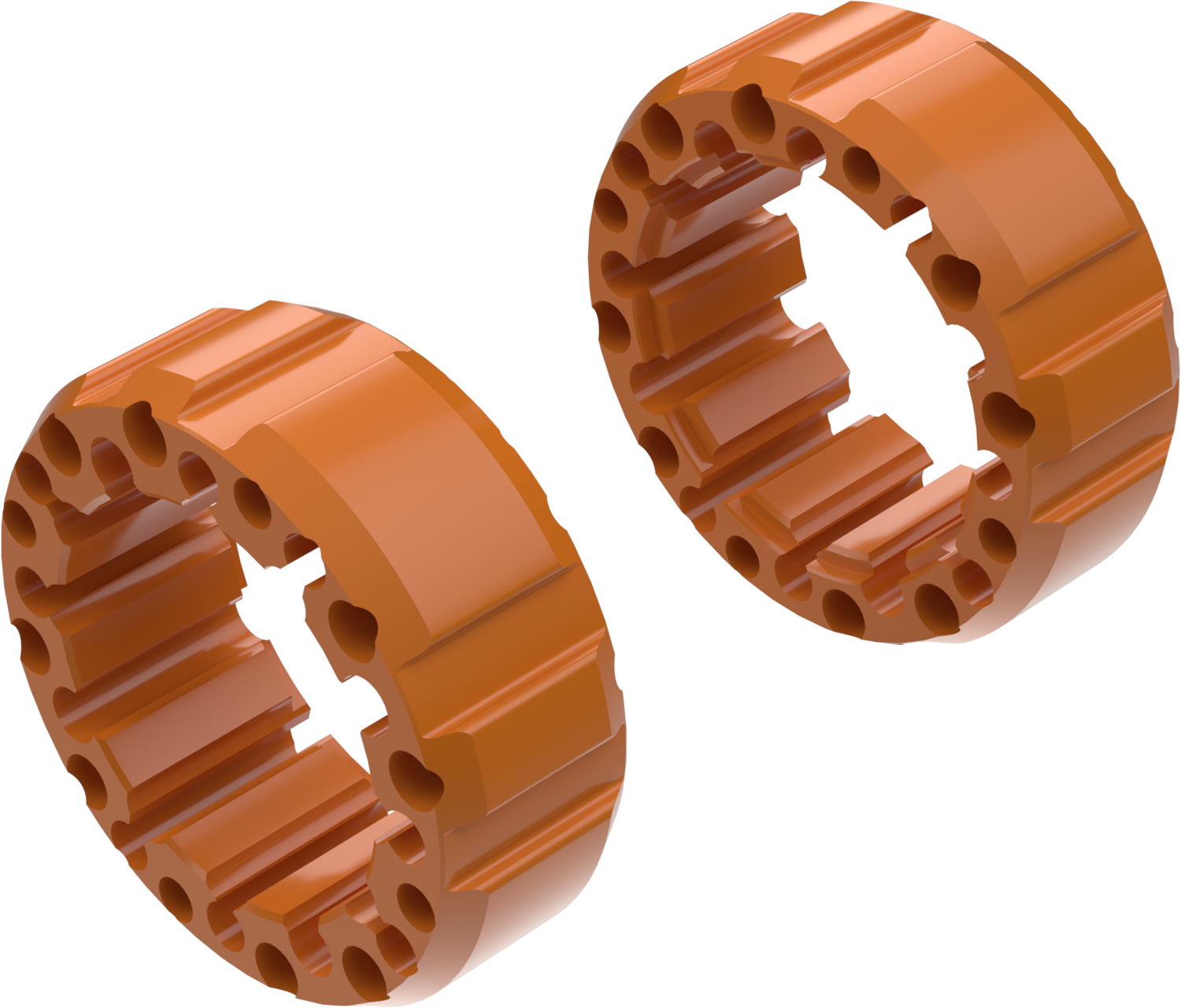 Wheel Spacers Model J 65mm (Without bolts) Orange CROSSPRO 