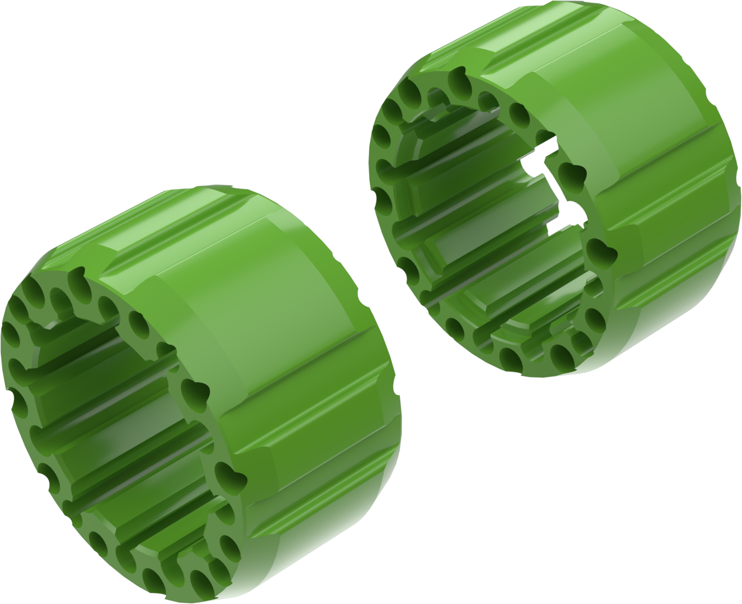 Wheel Spacers Model J 100mm (Without bolts) Green CROSSPRO 
