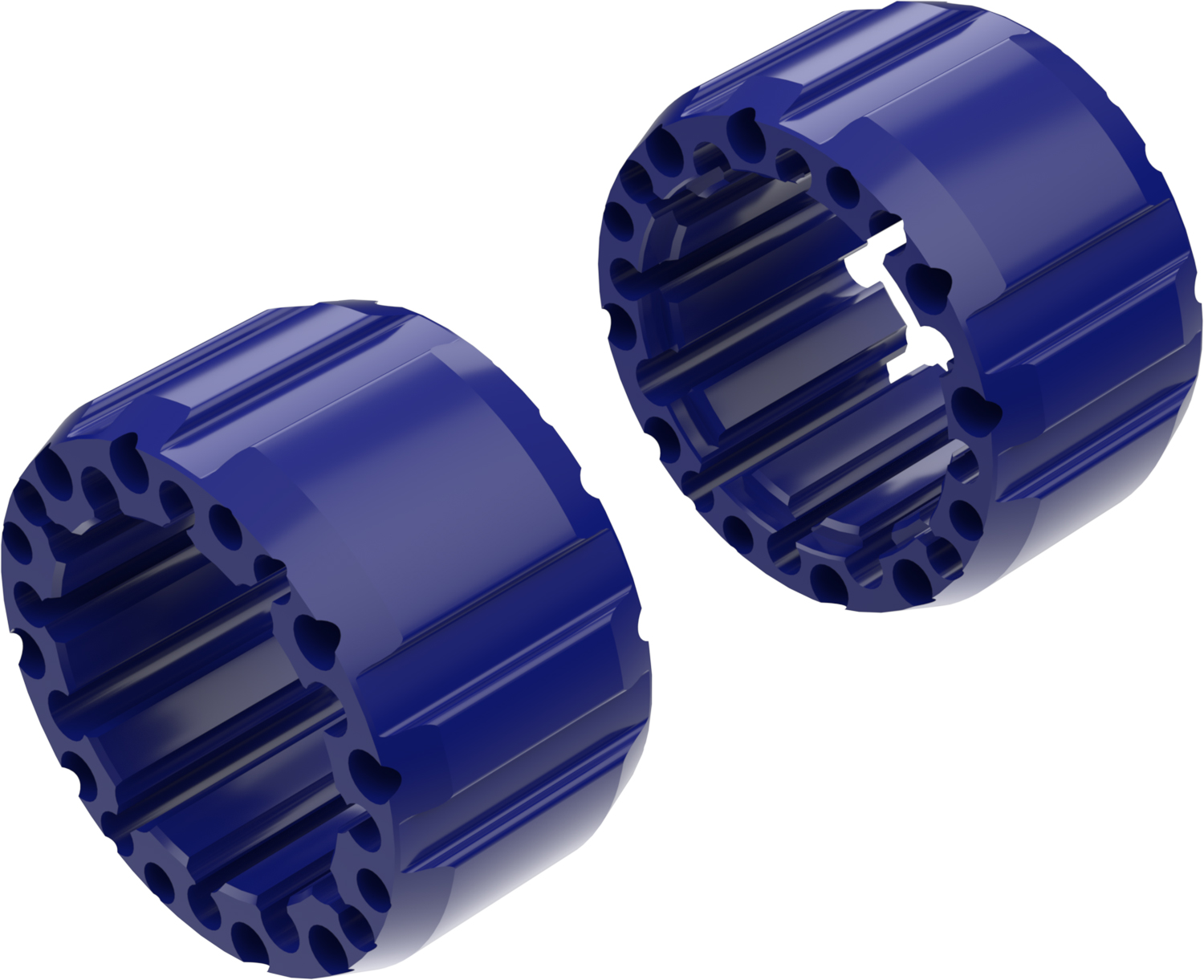 Alargadores de Roda Modelo J 100mm (Sem pernos) Azul CROSSPRO 