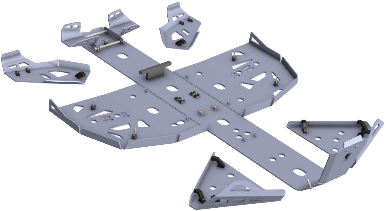 Kit de Proteções ATV Aluminio CROSSPRO 